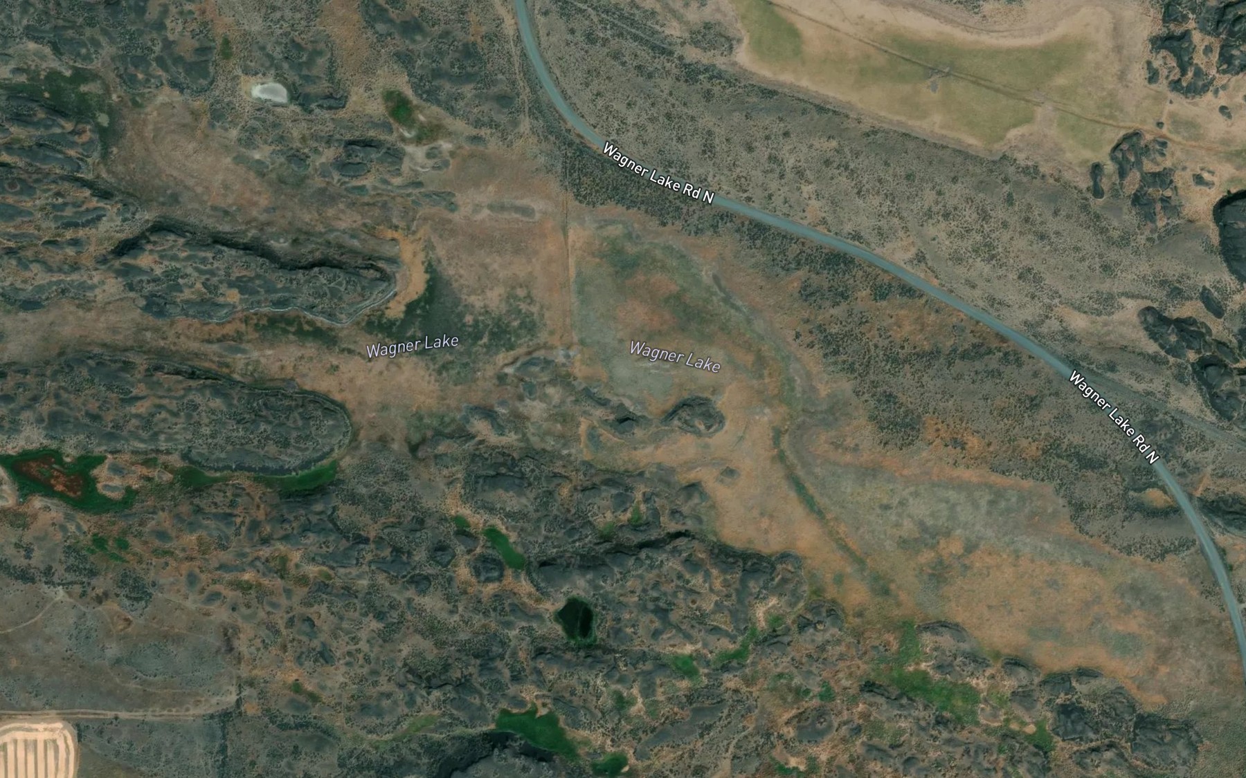 Satellite map of the Wagner Lake