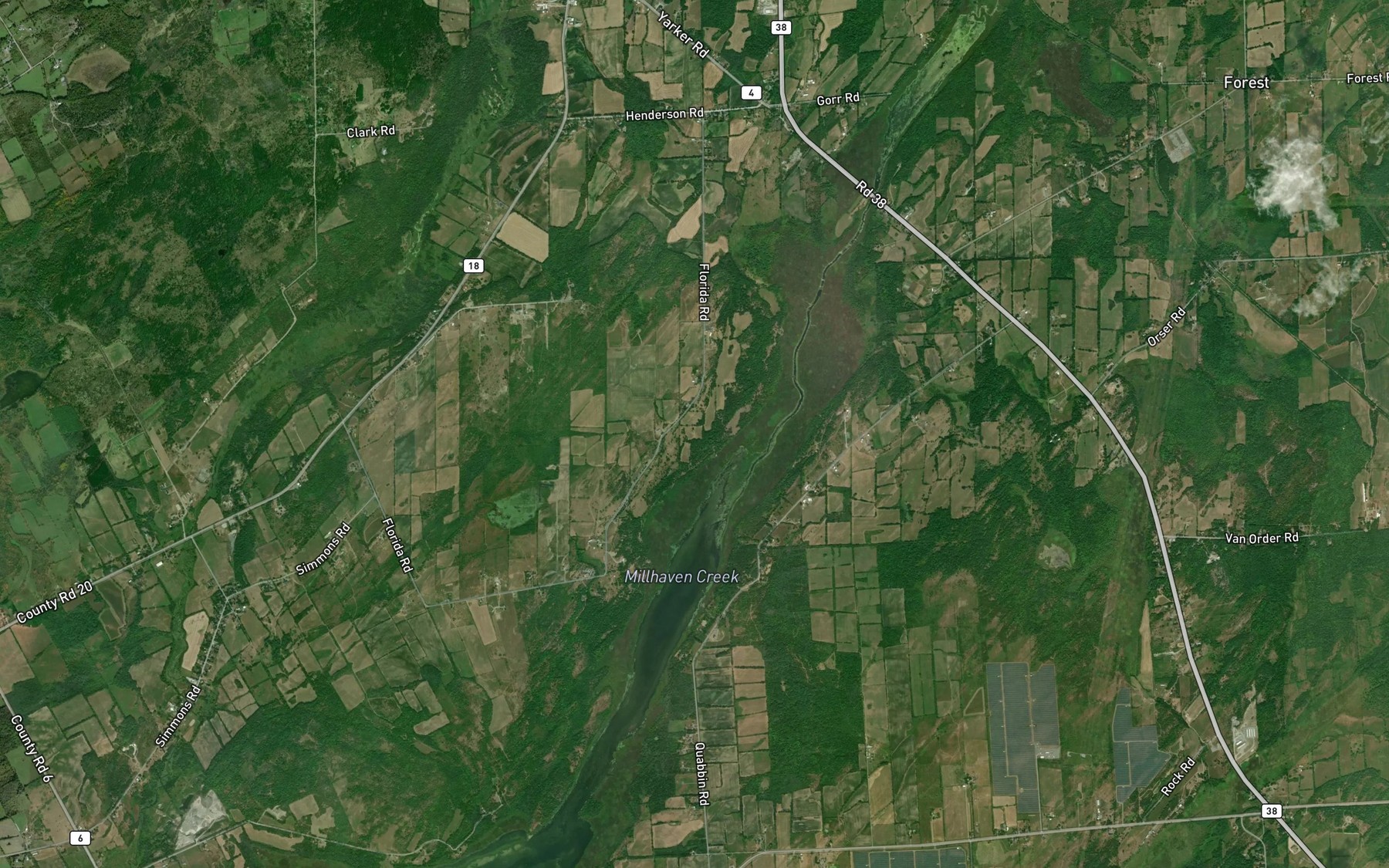Satellite map of the Odessa Lake