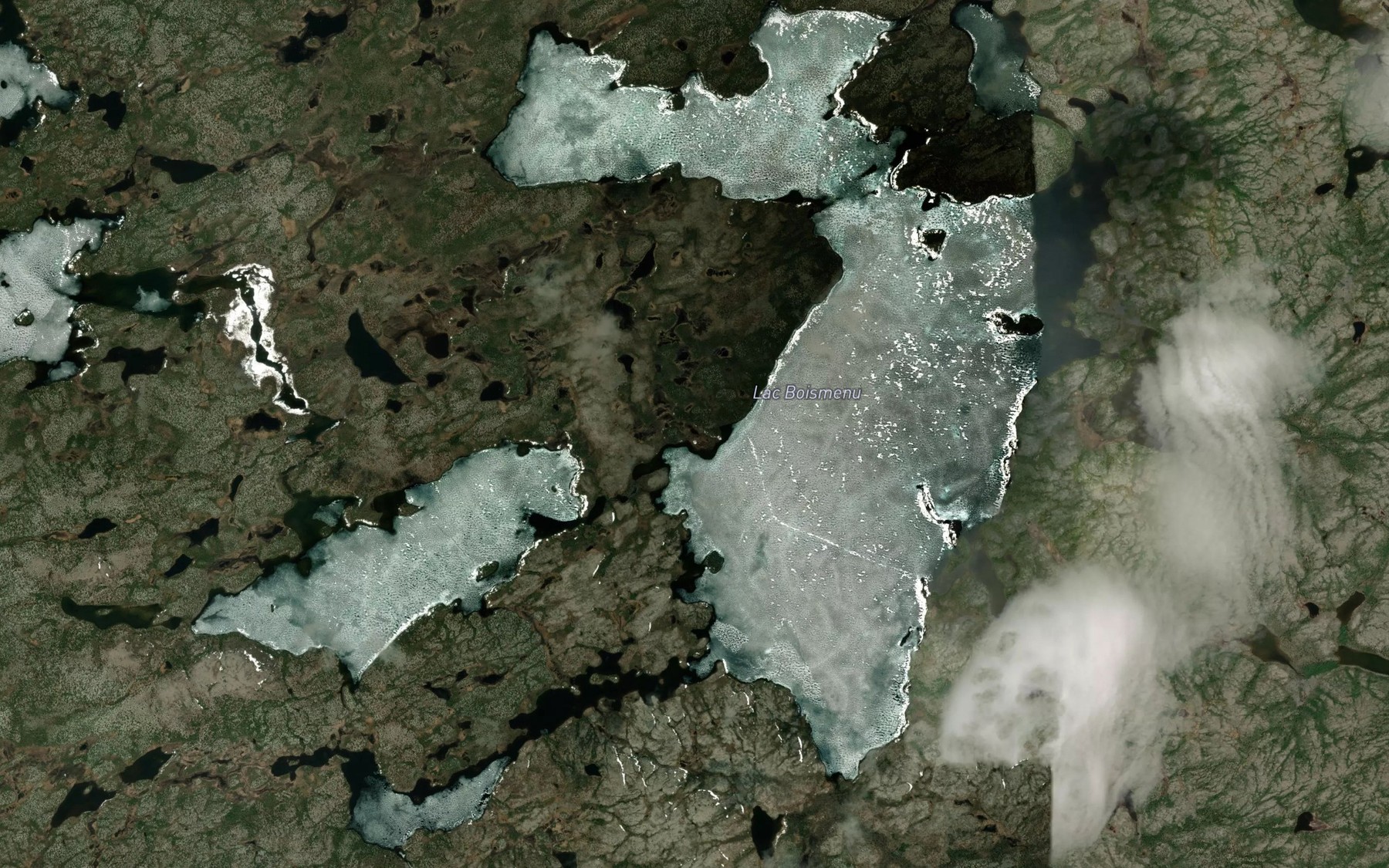 Satellite map of the Lac Boismenu