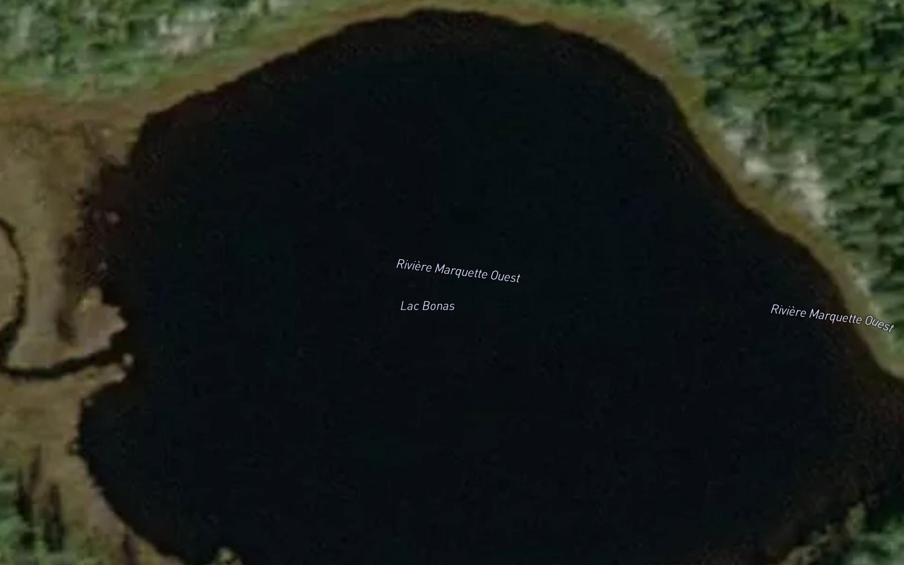 Satellite map of the Lac Bonas