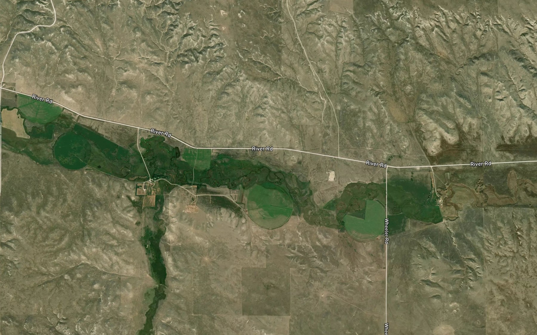 Satellite map of the Mentlen Ditch