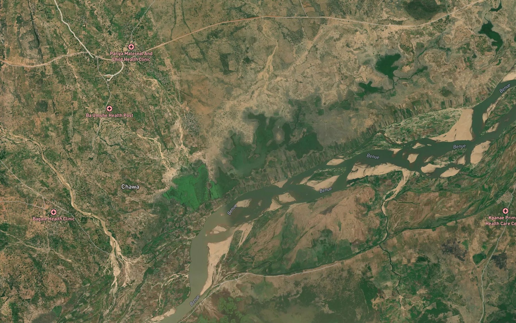 Satellite map of the Lake Pariya