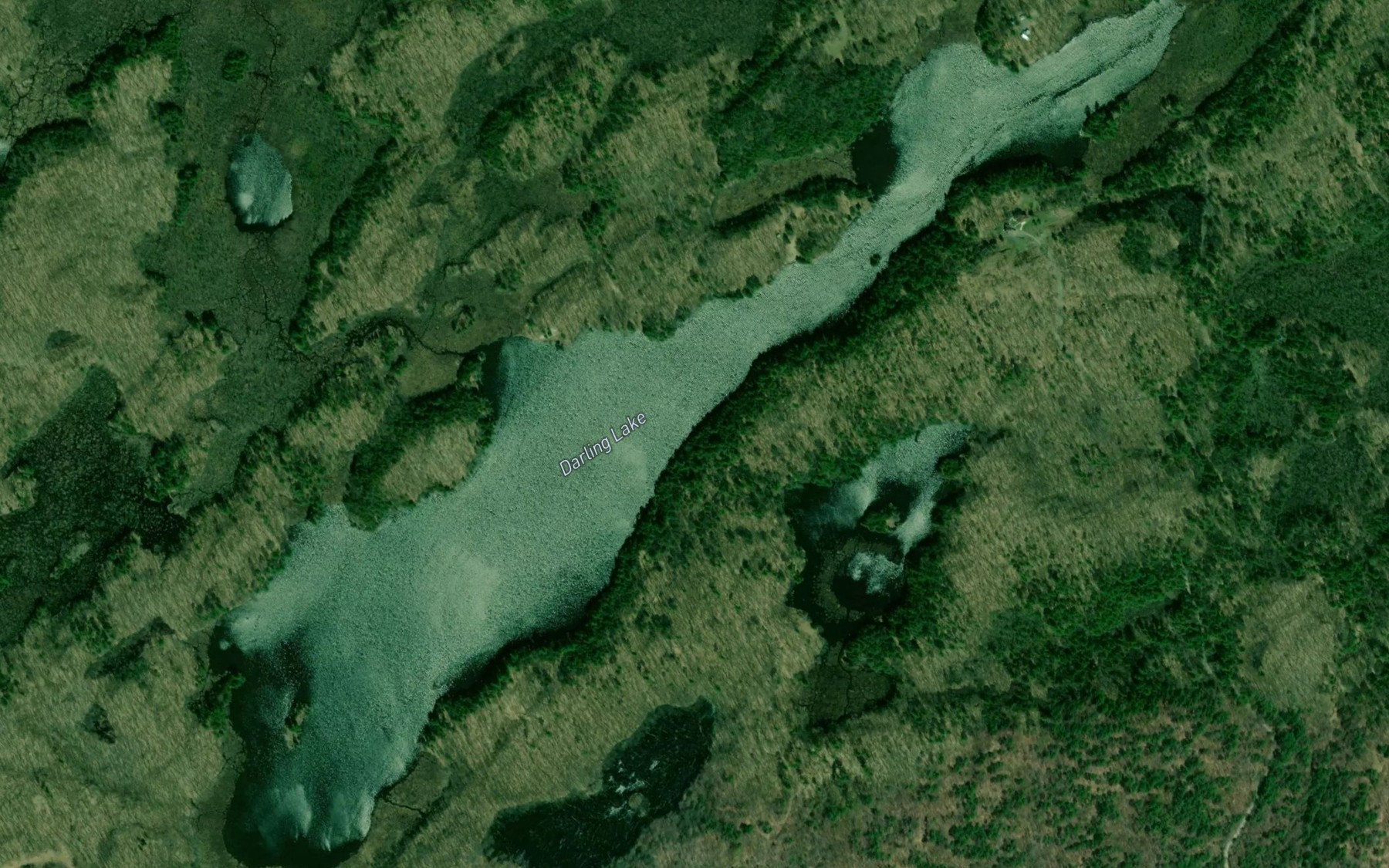Satellite map of the Darling Lake