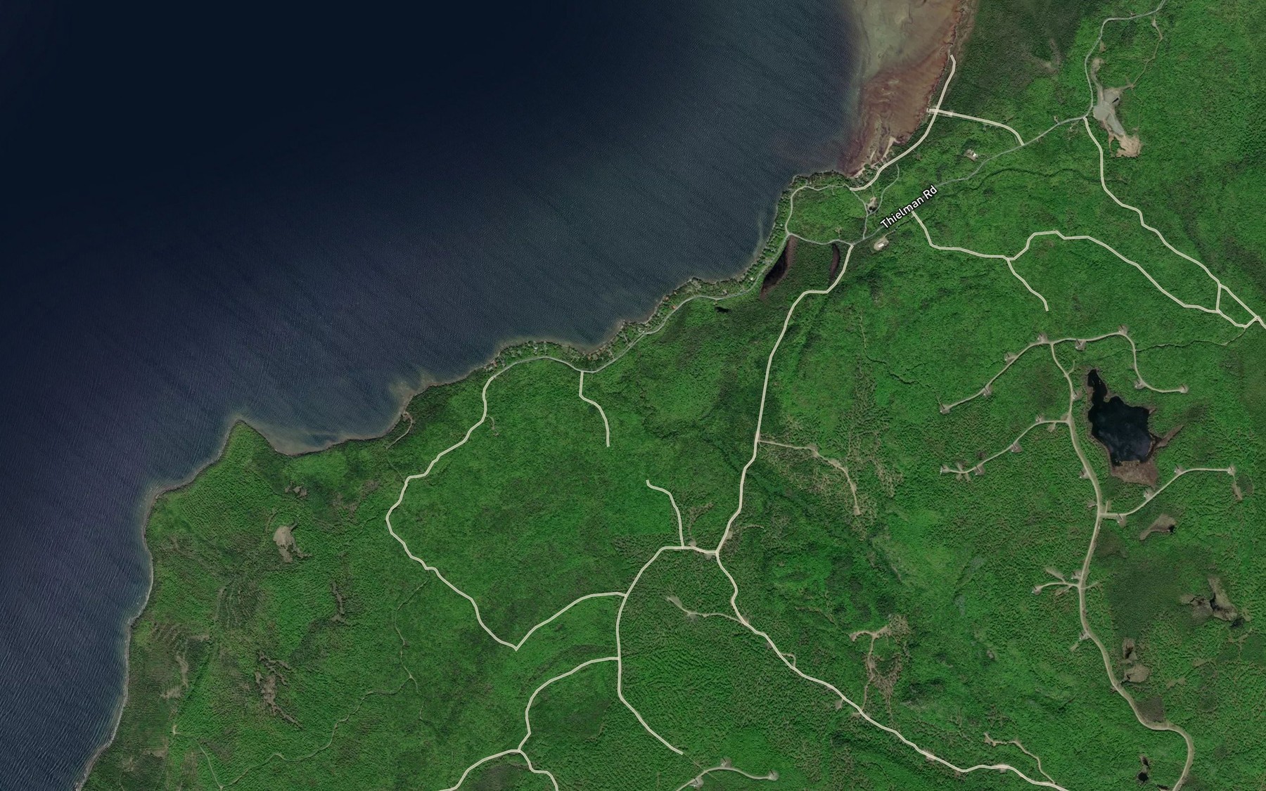 Satellite map of the Kelly Creek