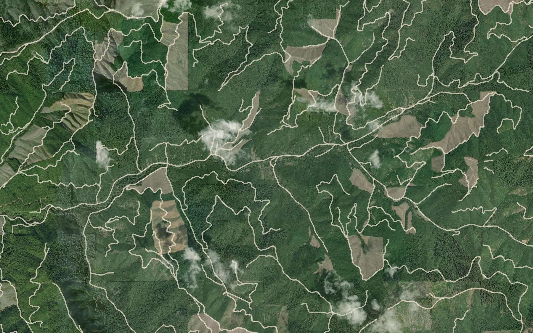 Satellite map of the Panther Creek