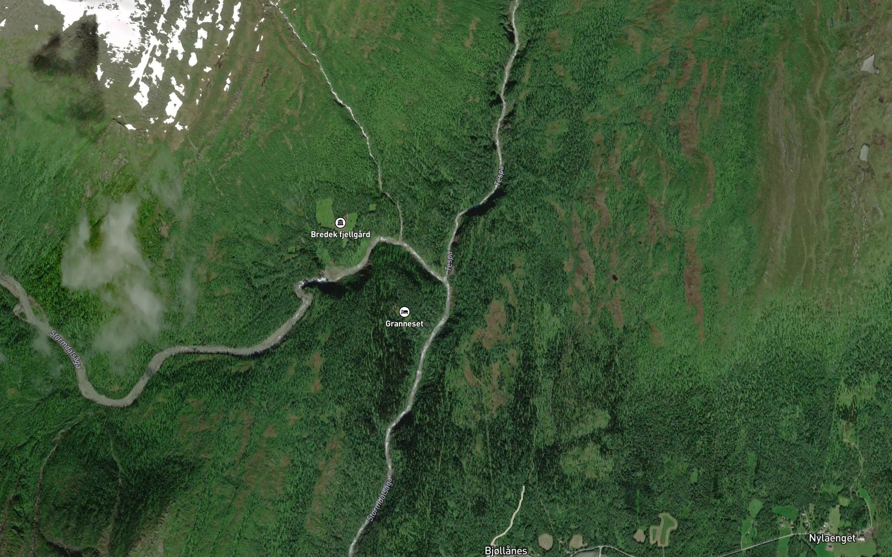 Satellite map of the Tespa