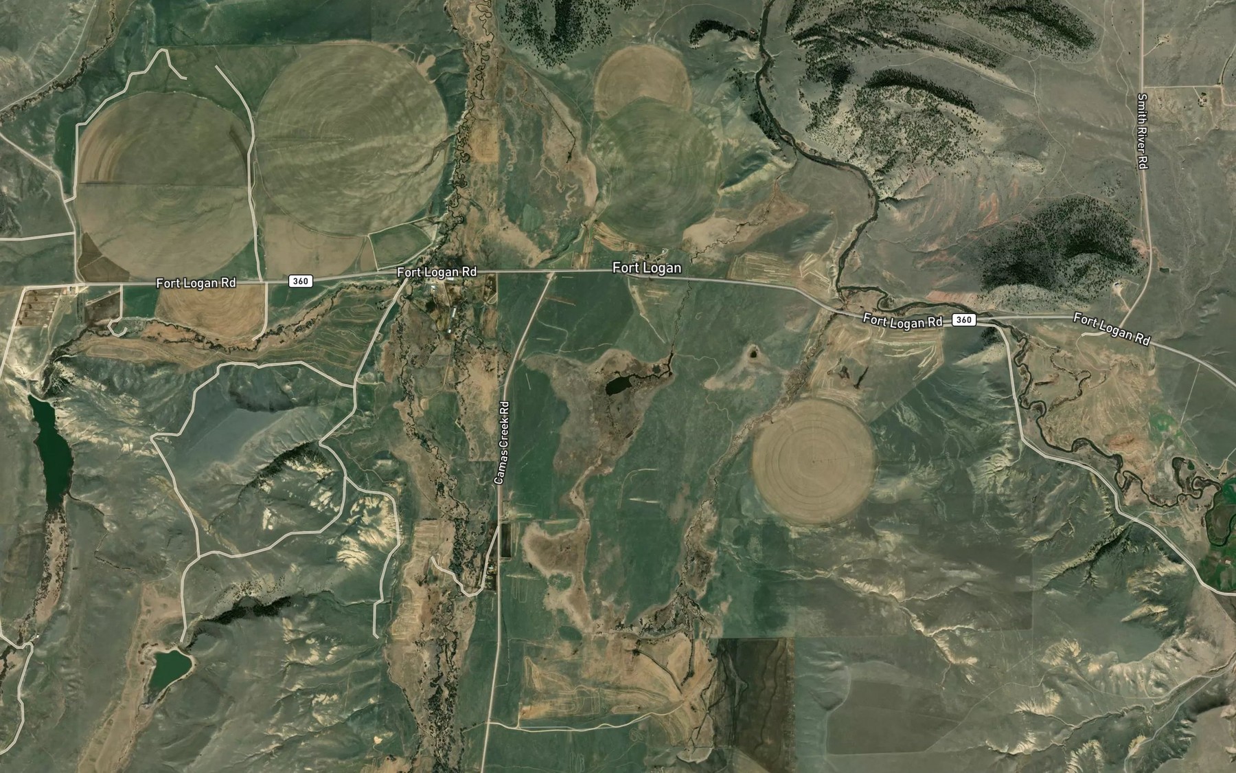 Satellite map of the Soldiers Lake