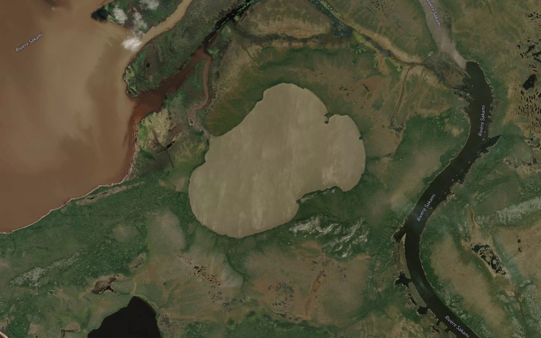 Satellite map of the Lac Kawapakamich