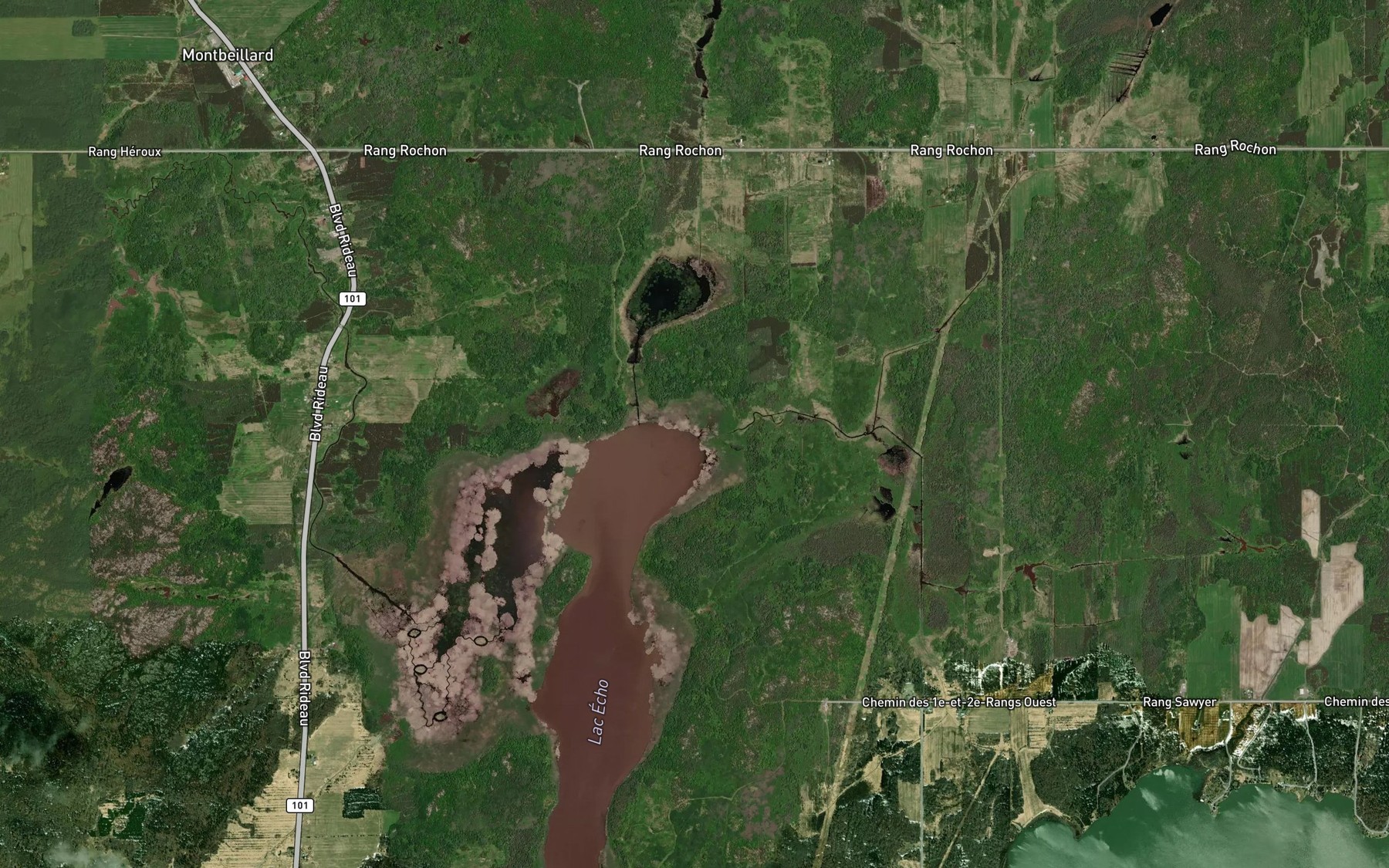 Satellite map of the Ruisseau Pepin