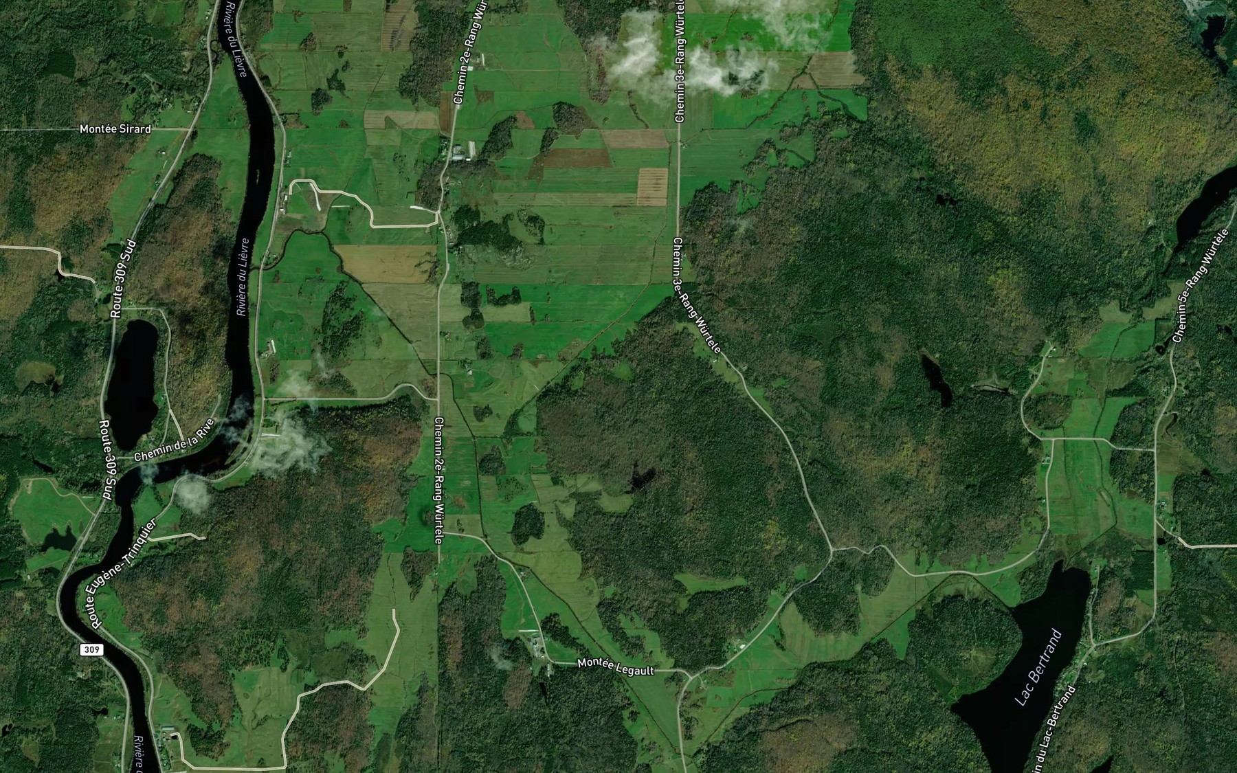 Satellite map of the Ruisseau Dore