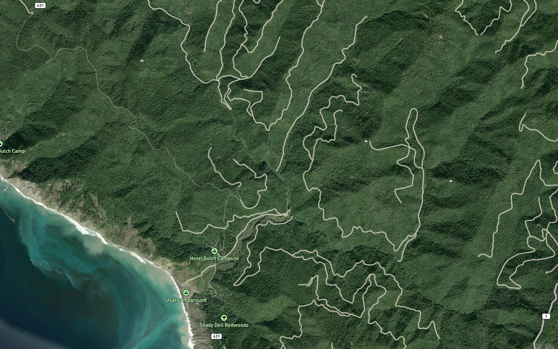 Satellite map of the Soldier Creek