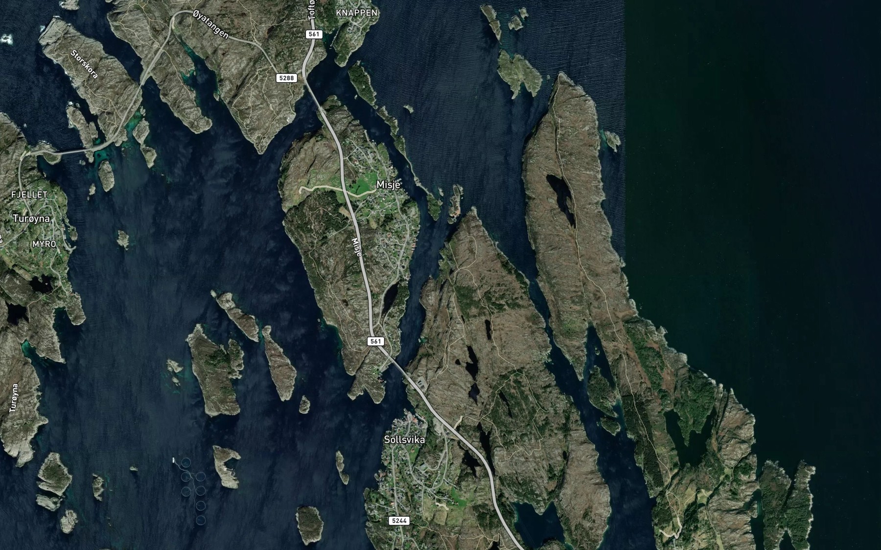 Satellite map of the Traesviki