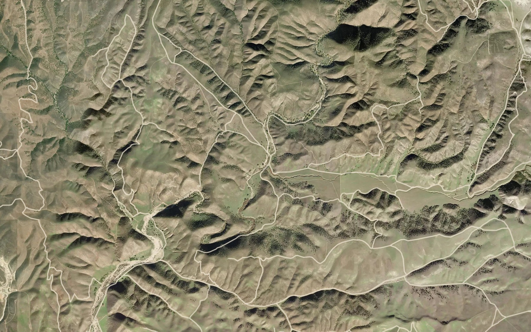 Satellite map of the Topo Creek