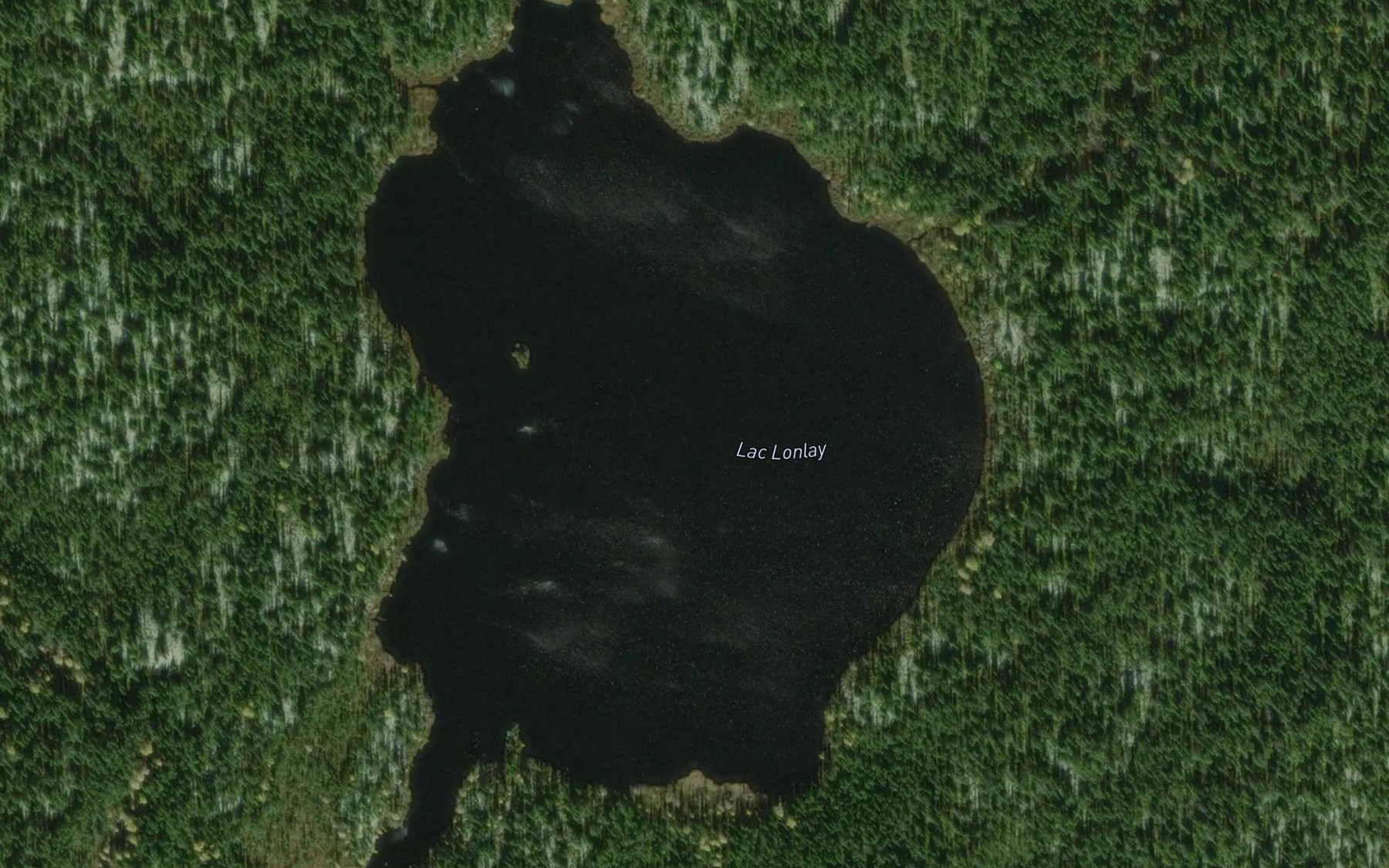 Satellite map of the Lac Lonlay