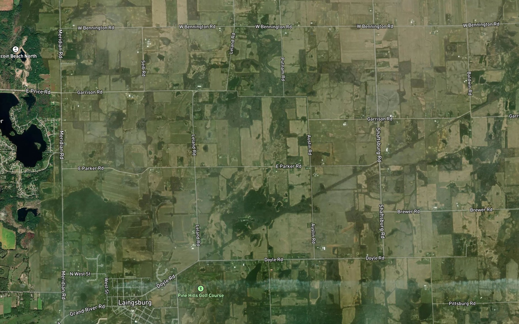 Satellite map of the Stork Drain