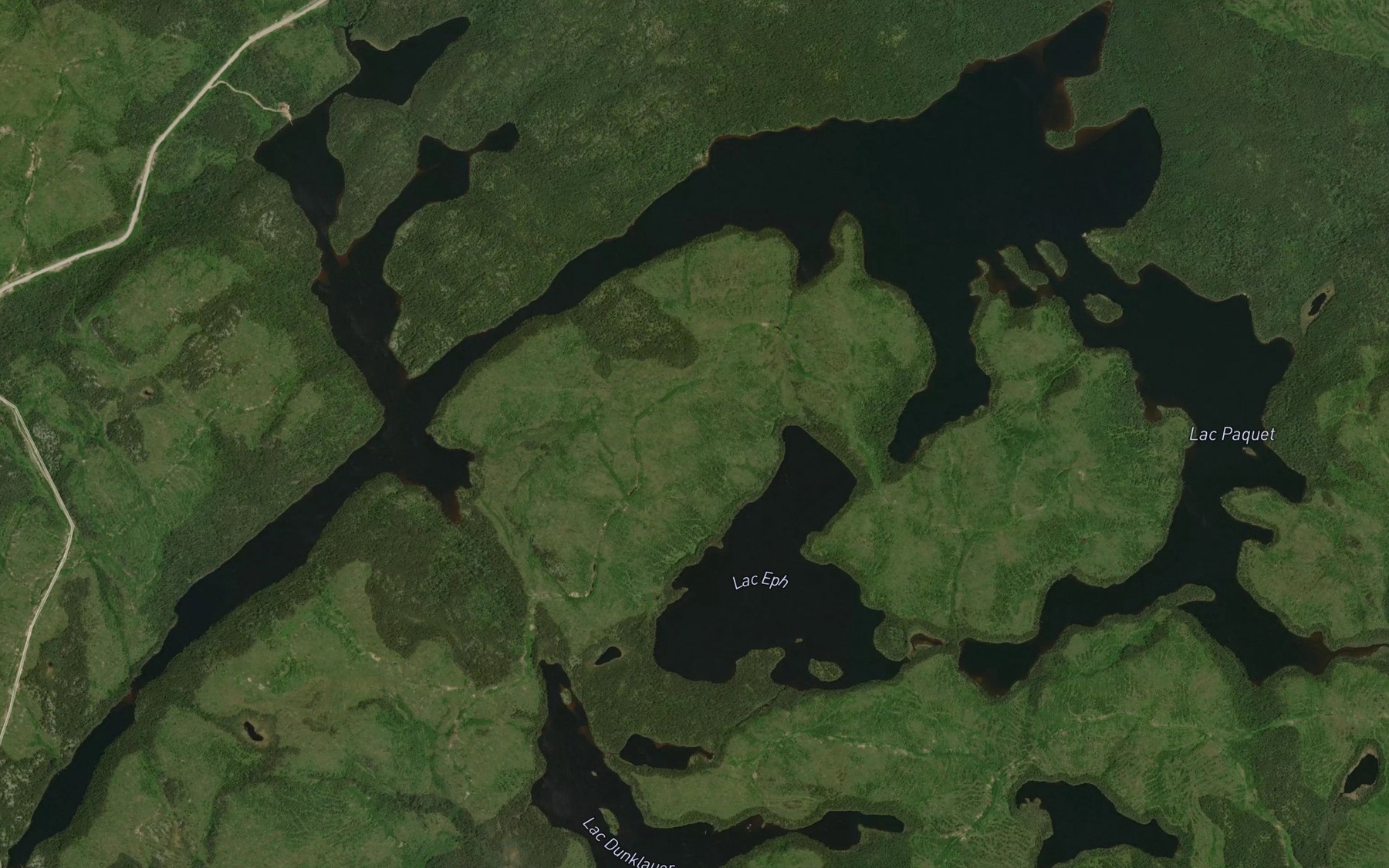 Satellite map of the Lac Paquet