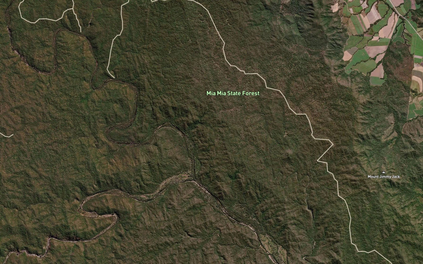 Satellite map of the Teemburra Creek
