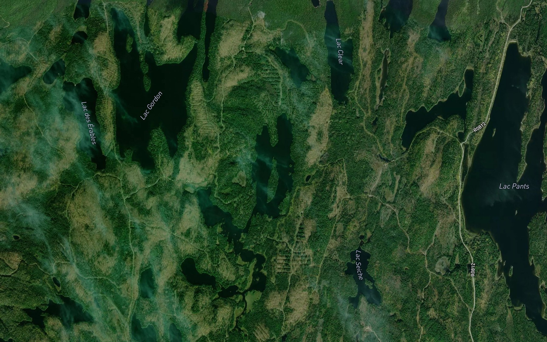 Satellite map of the Lac Rock