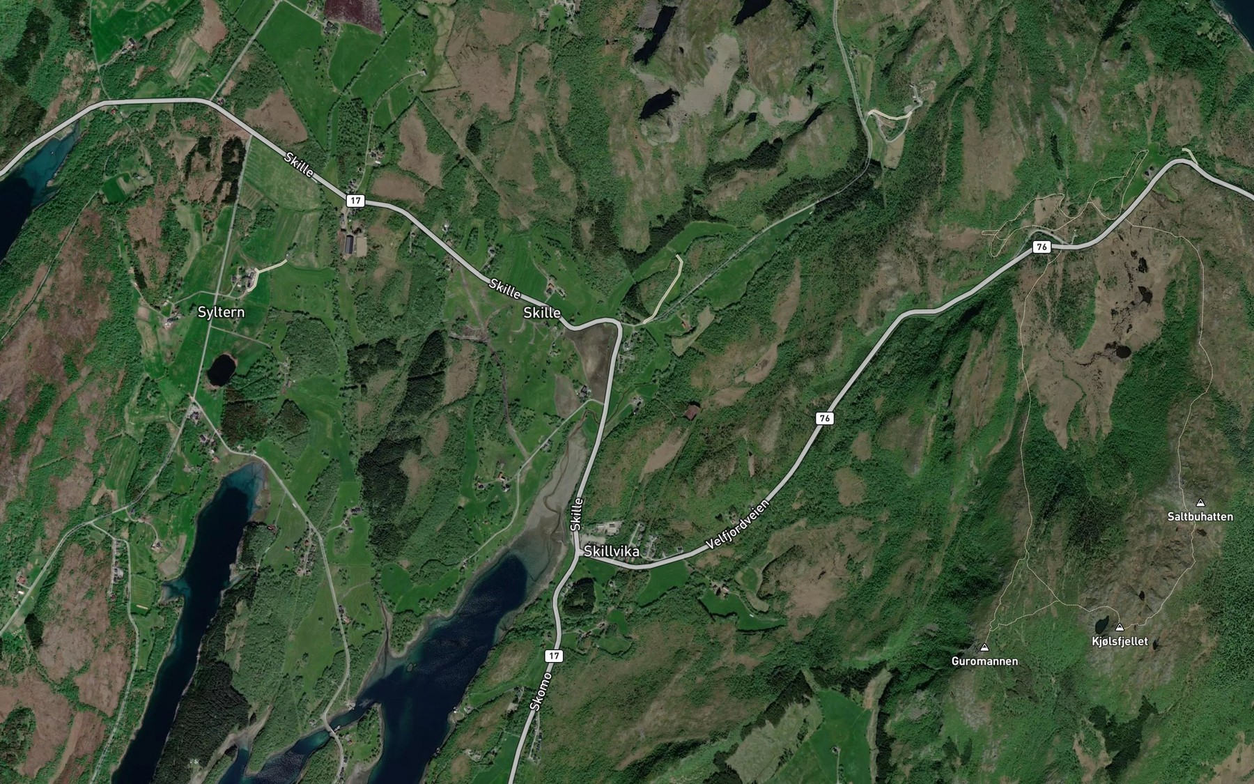 Satellite map of the Aneselva