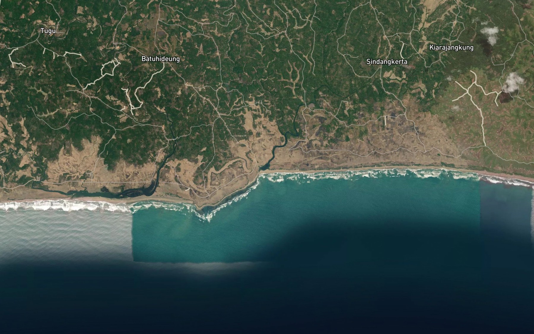 Satellite map of the Ci Teluk Timur