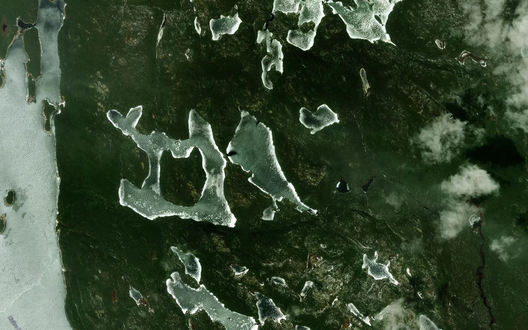 Satellite map of the Lac Potvin