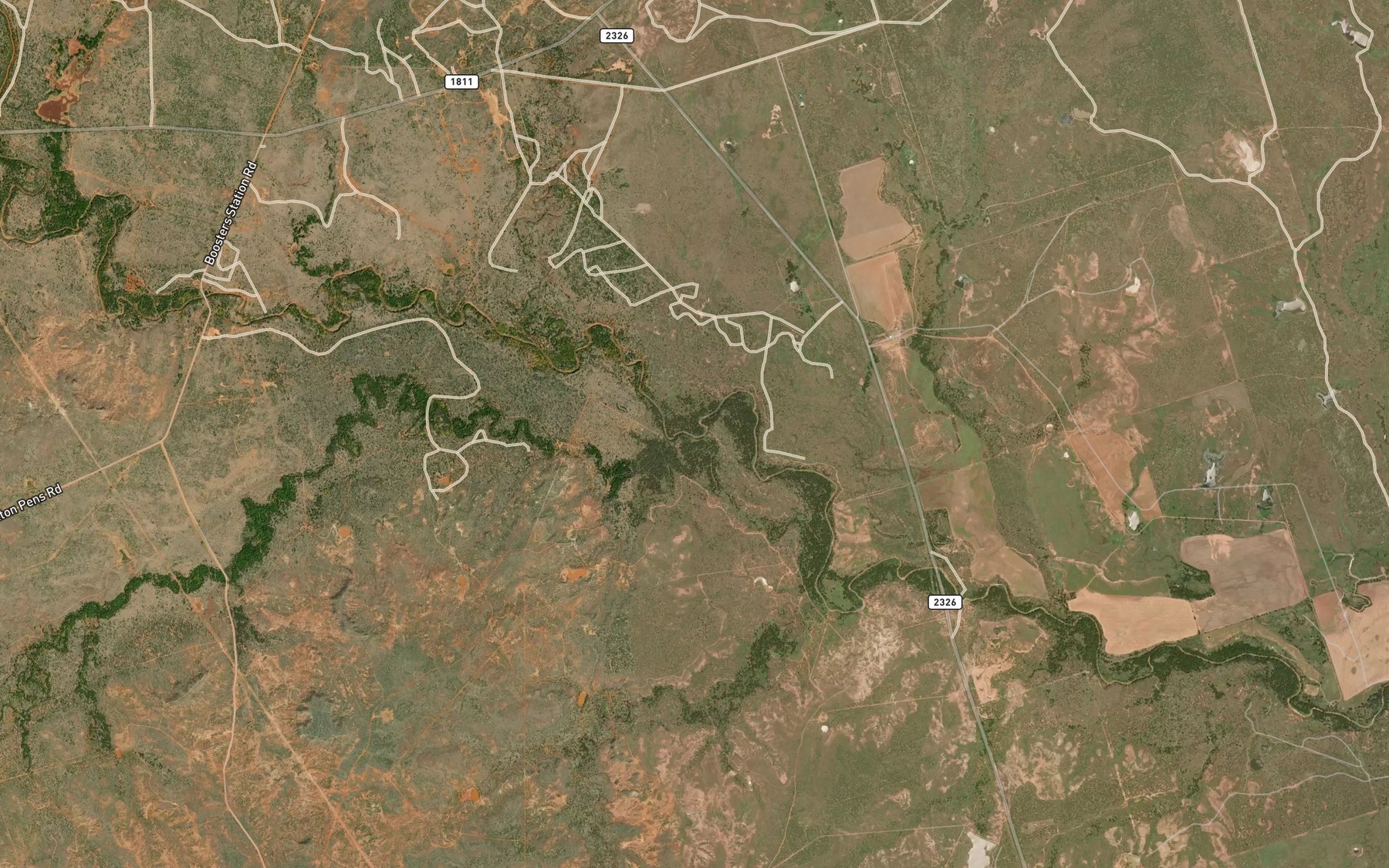 Satellite map of the Minnas Creek