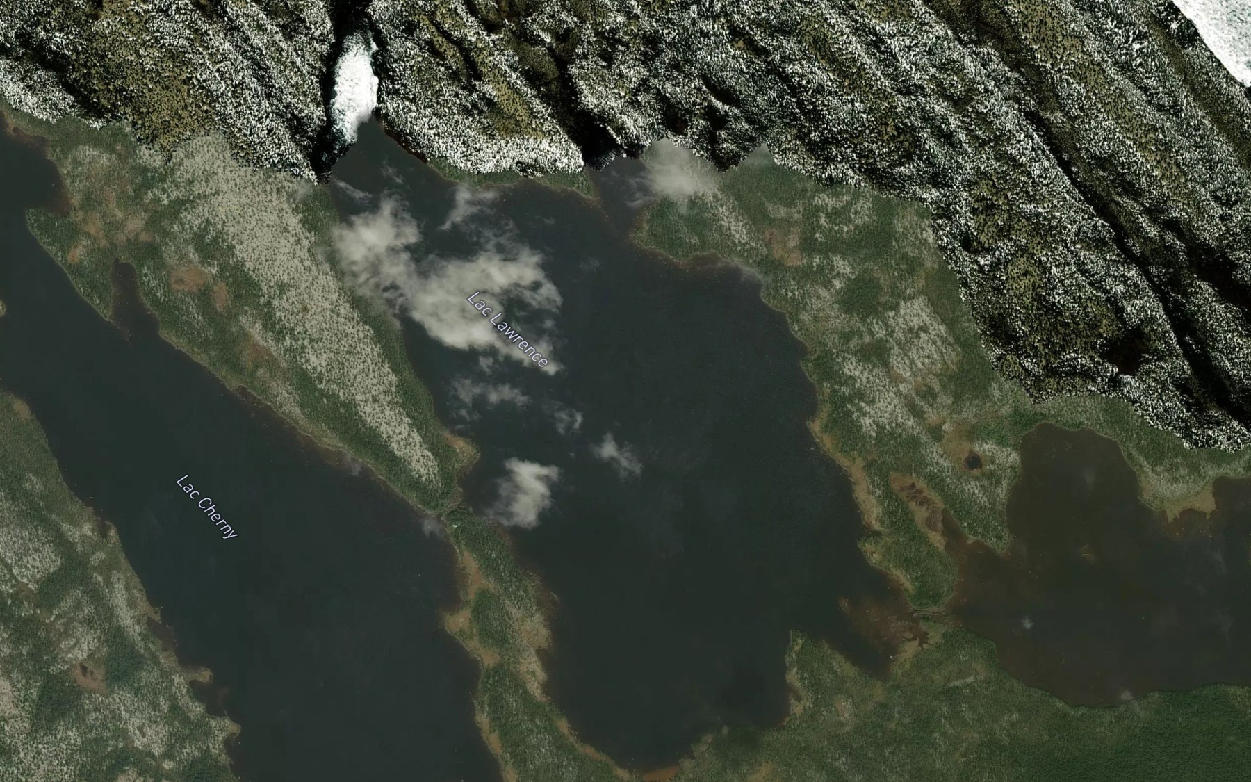 Satellite map of the Lac Lawrence