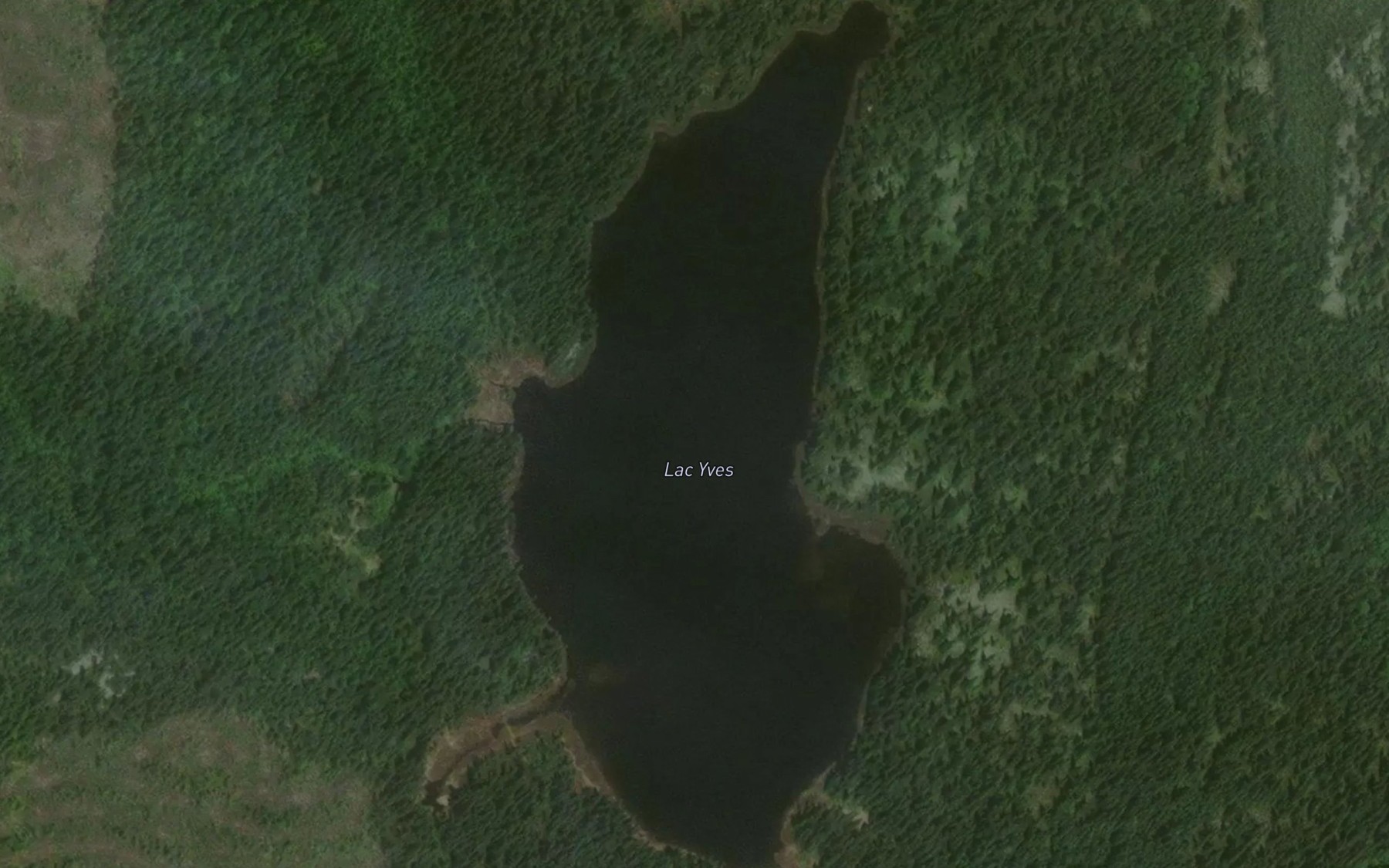 Satellite map of the Lac Yves