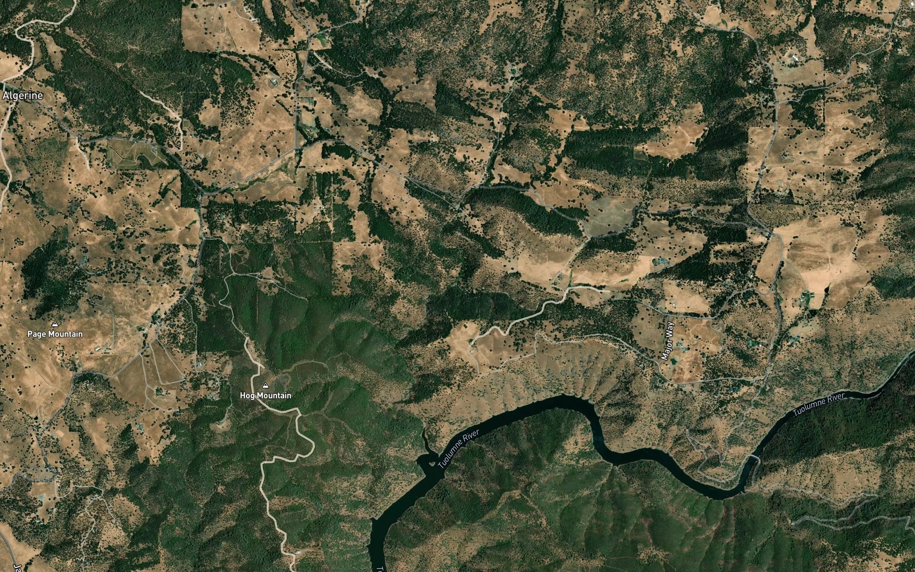 Satellite map of the Blanket Creek