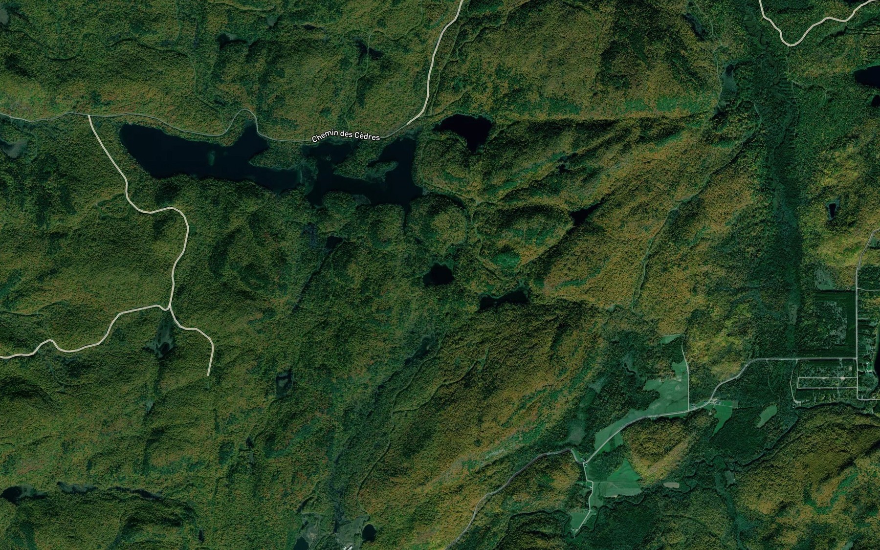 Satellite map of the Lac McCabe