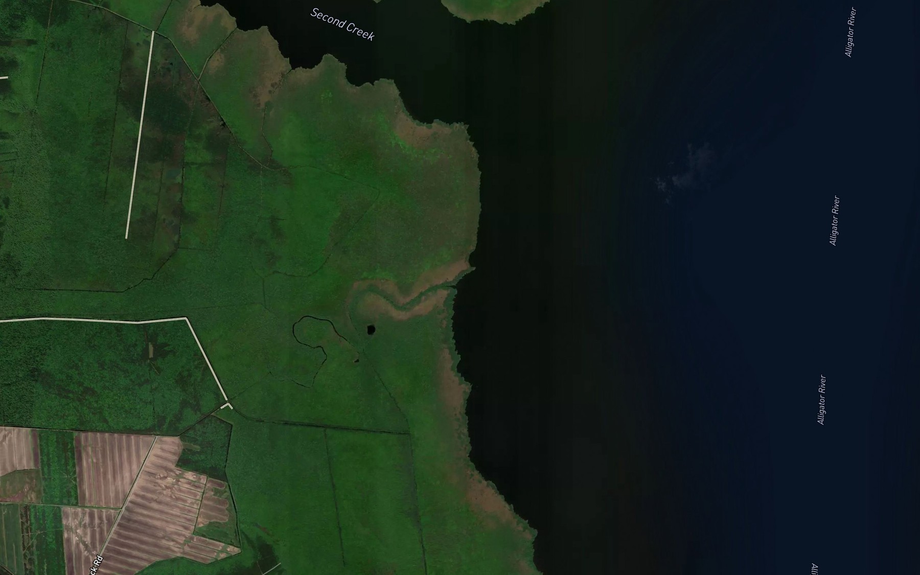 Satellite map of the Goose Creek