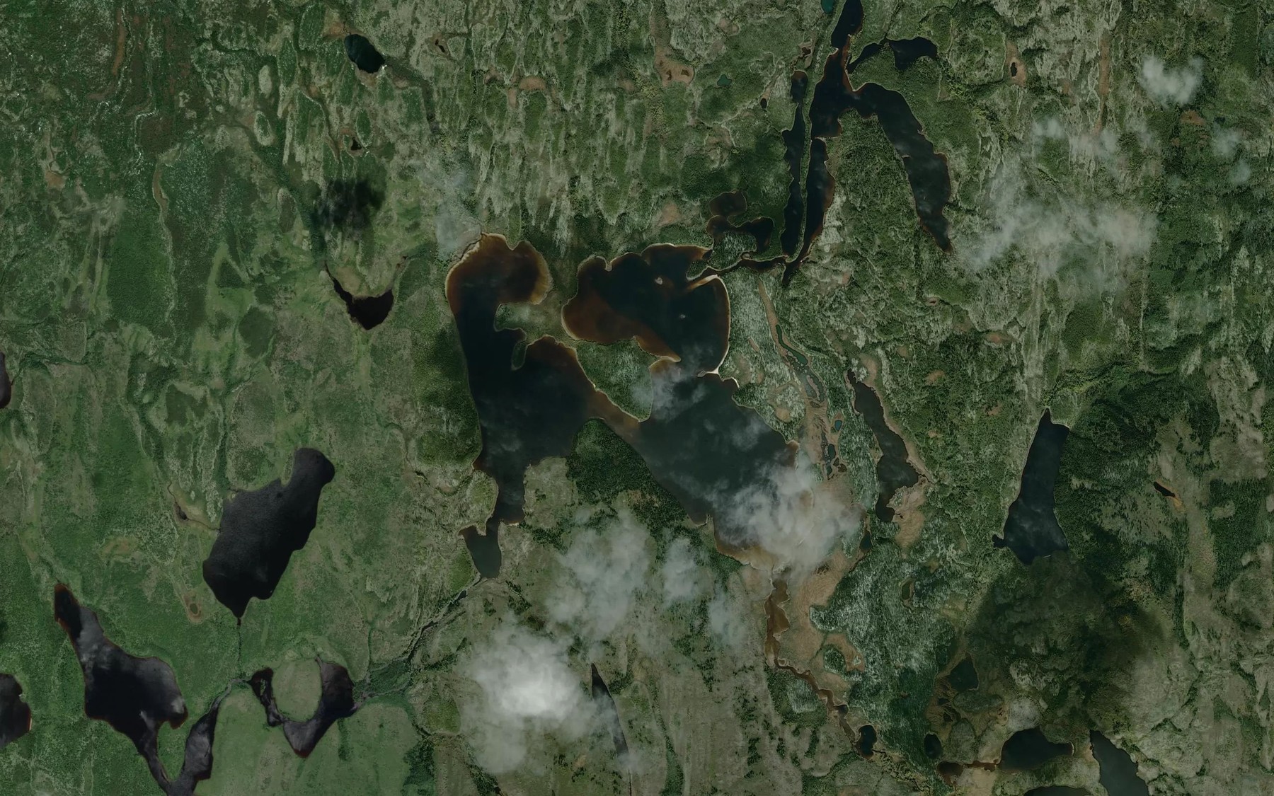 Satellite map of the Lac Bibeau