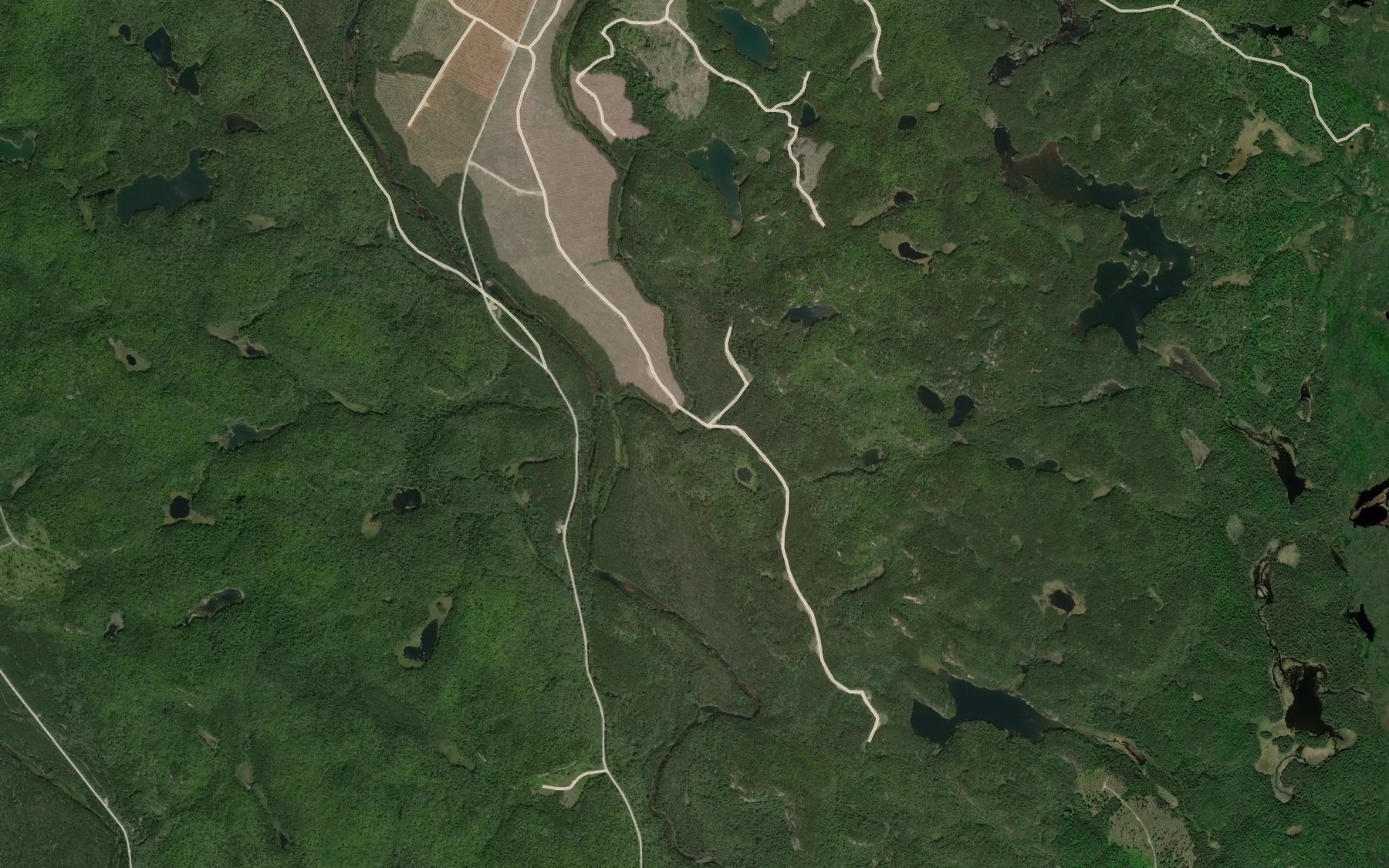 Satellite map of the Charcoal Creek