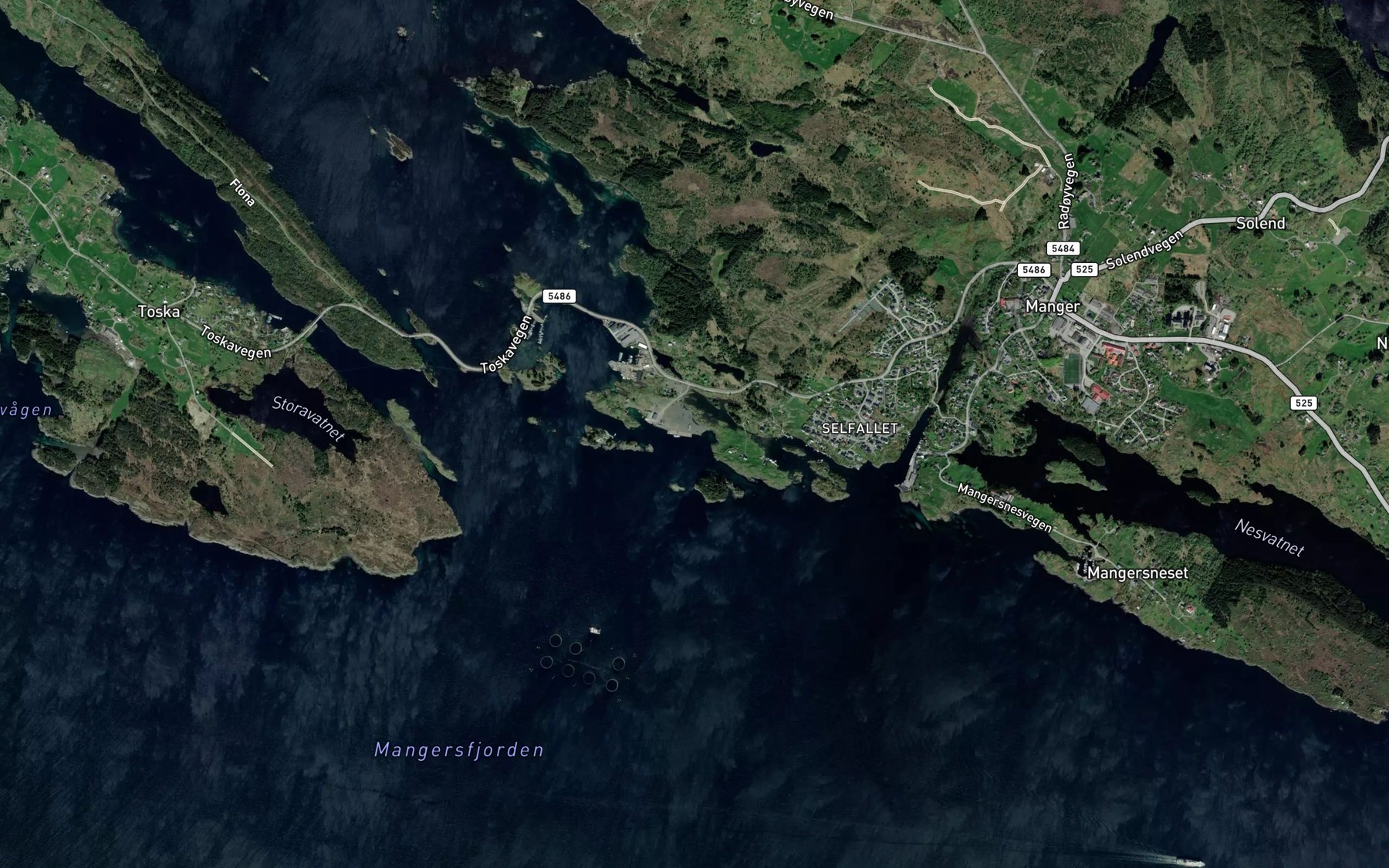 Satellite map of the Kjebogen