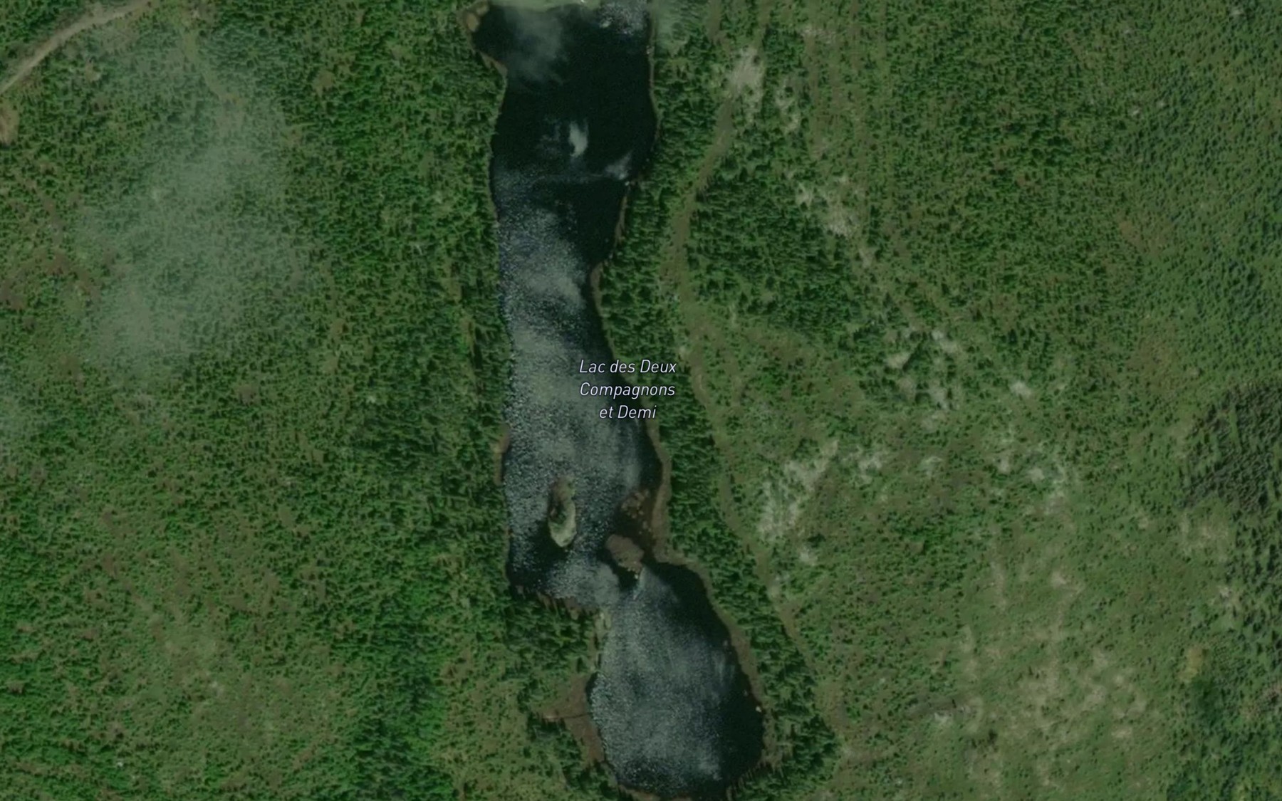 Satellite map of the Lac des Deux Compagnons et Demi