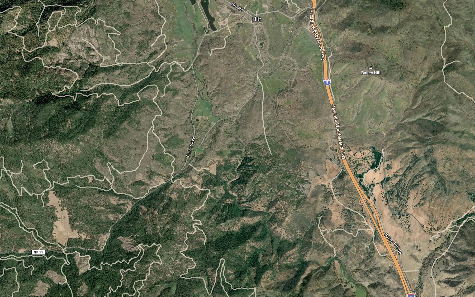 Satellite map of the Soda Spring