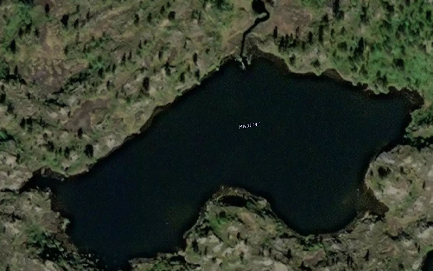 Satellite map of the Kivatnan