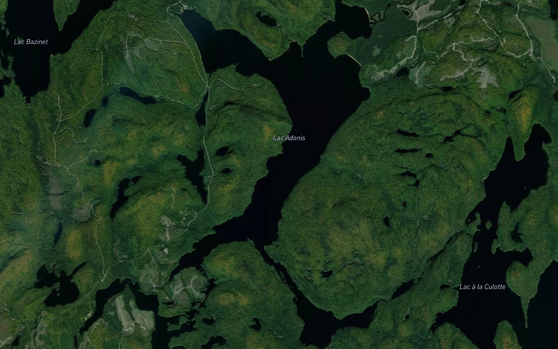Satellite map of the Lac Adonis