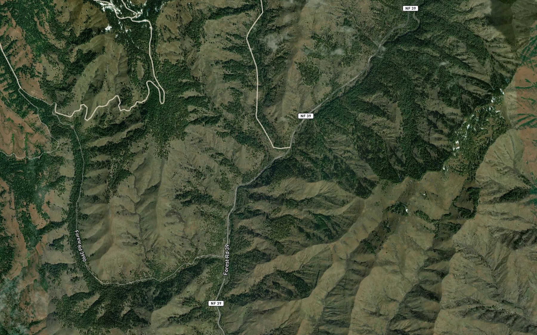 Satellite map of the Little Fall Creek