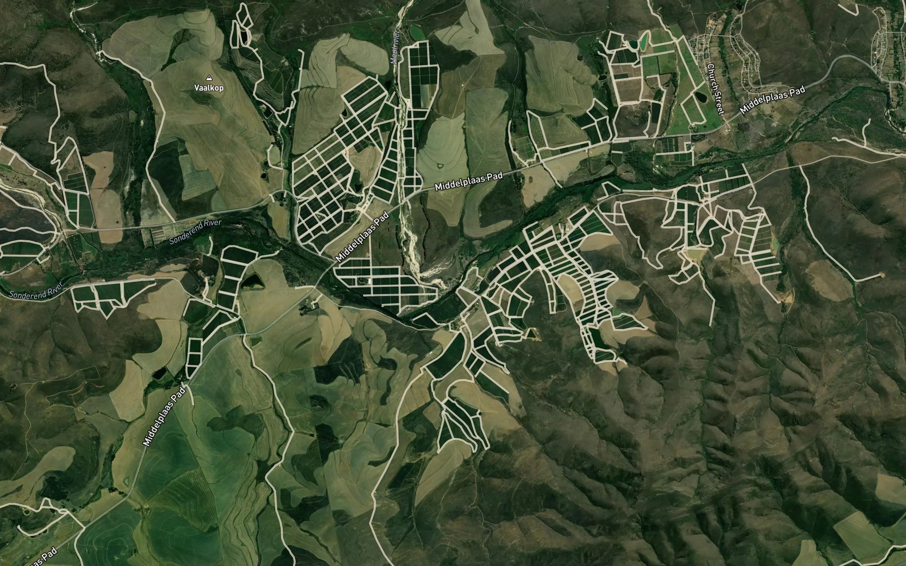 Satellite map of the Meulrivier