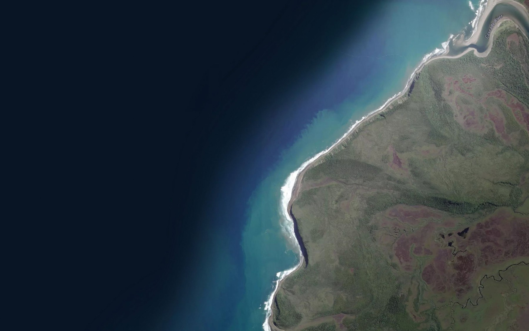 Satellite map of the Maori Creek