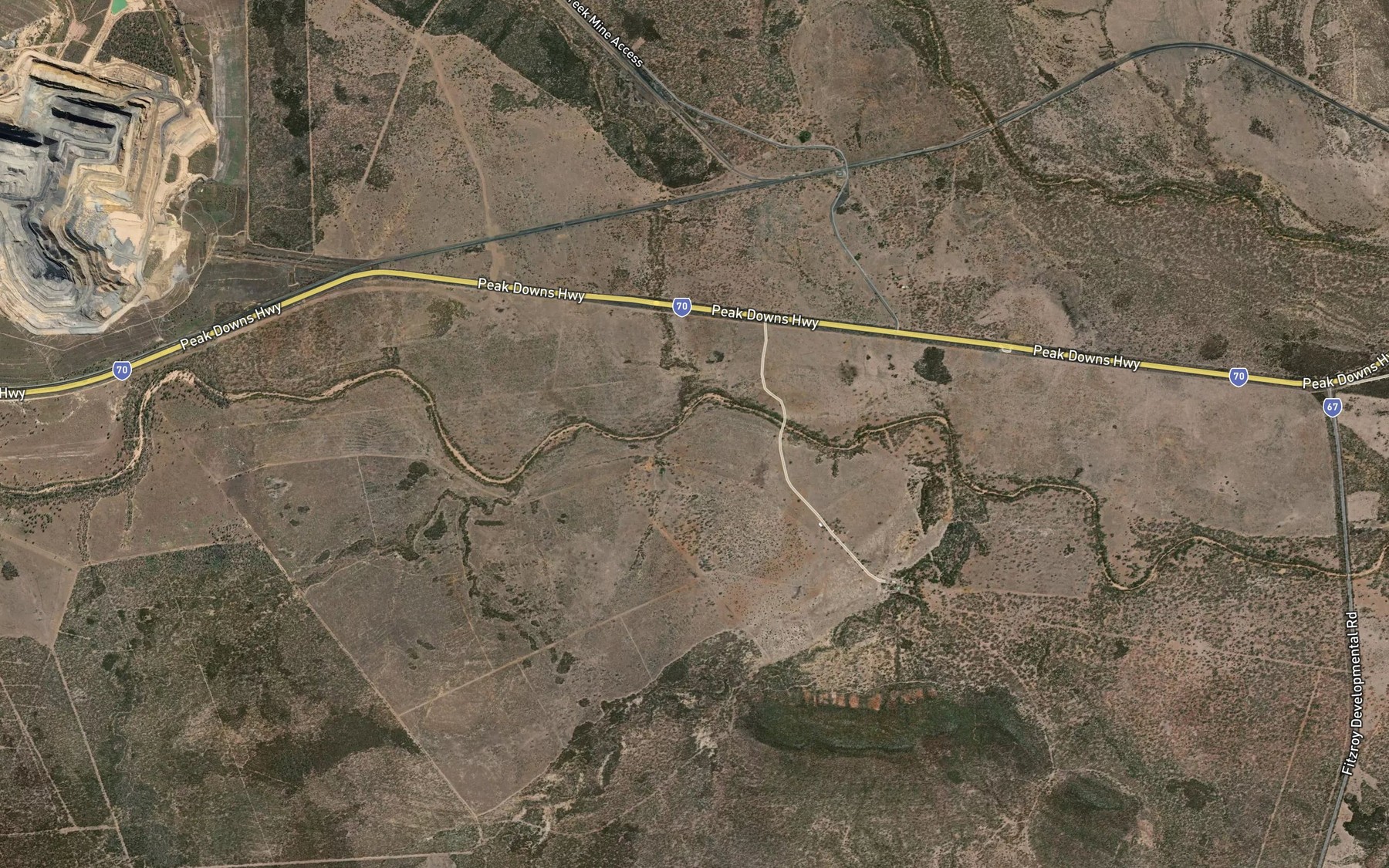 Satellite map of the Humbug Gully
