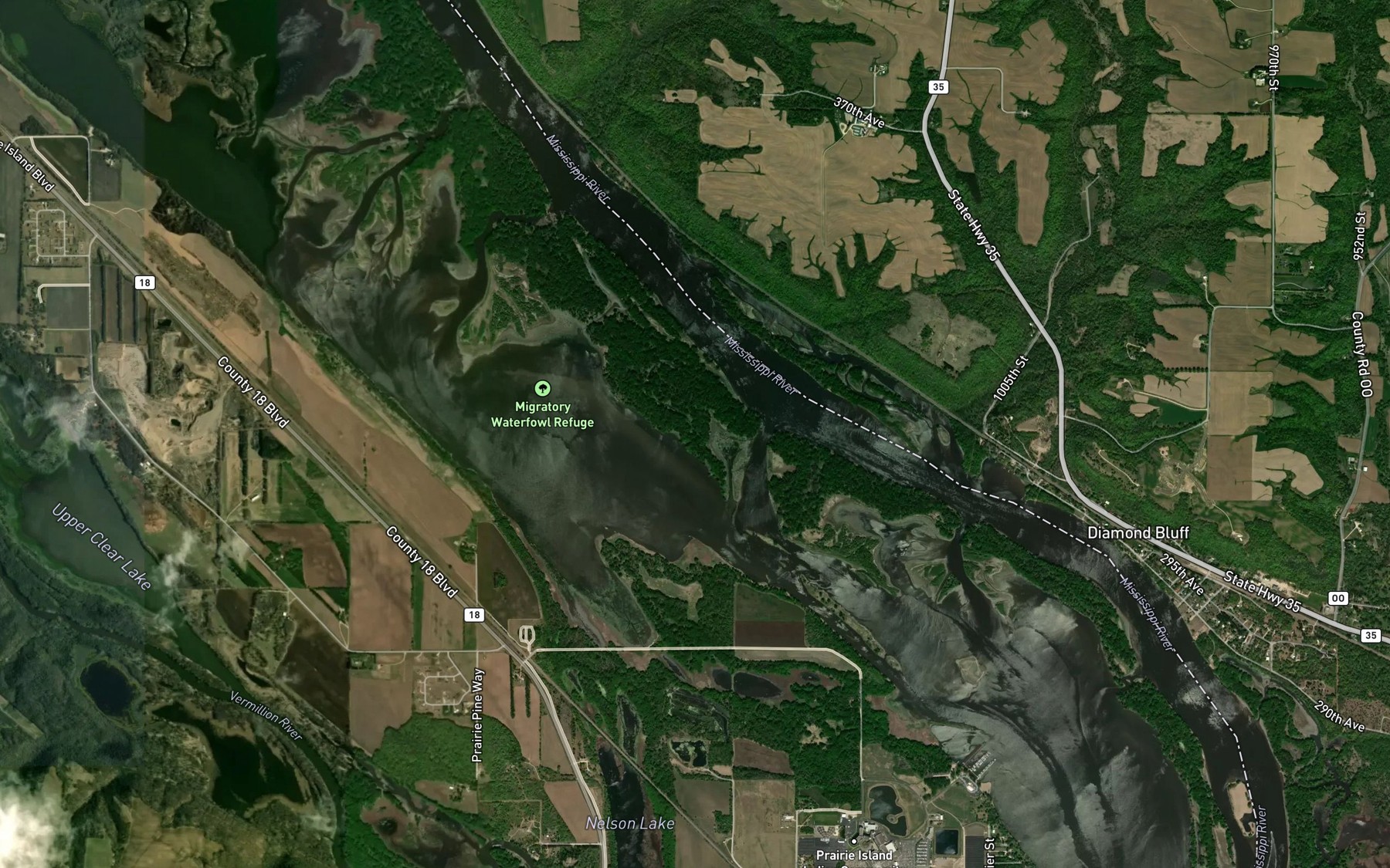 Satellite map of the Hardy Run