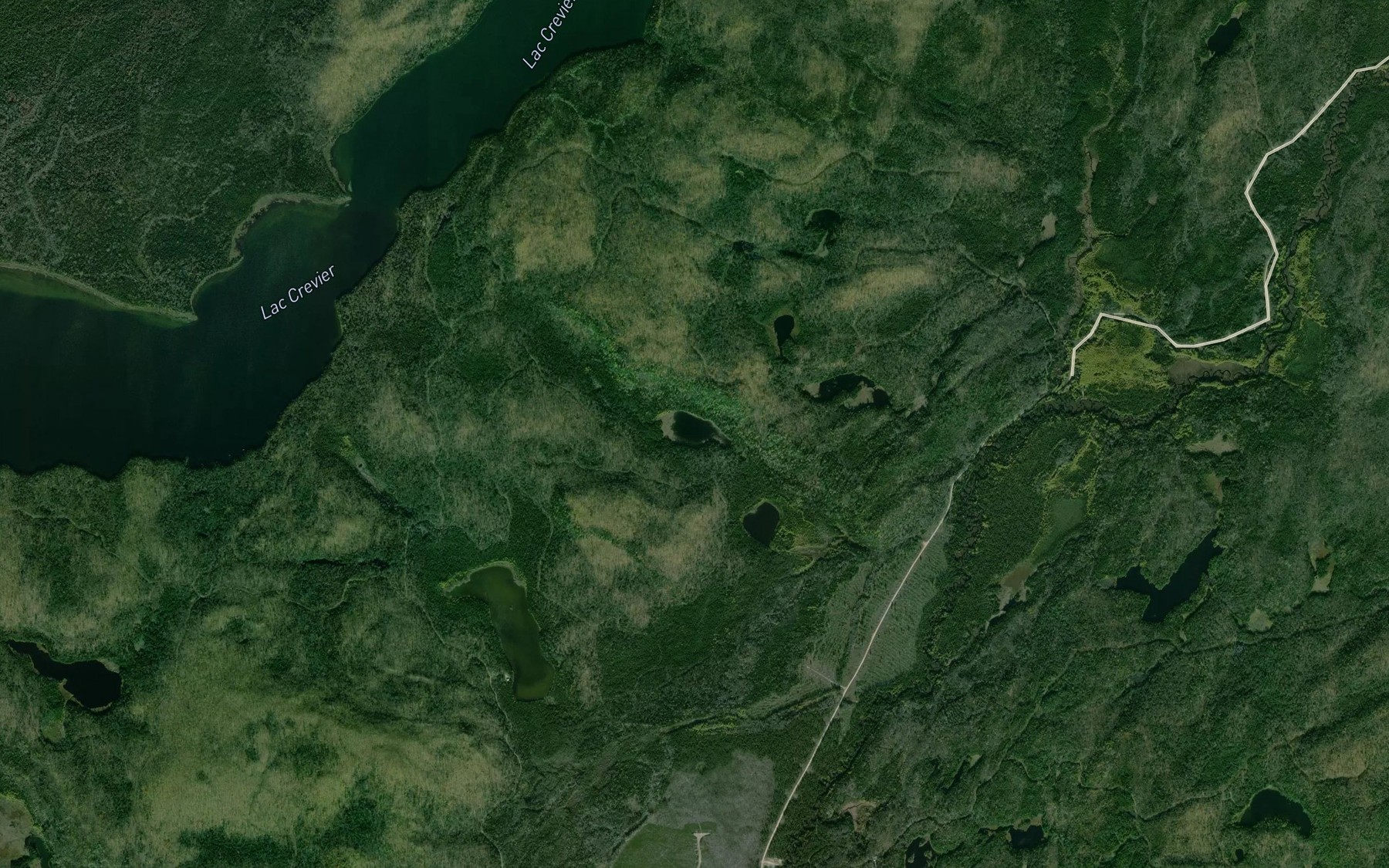 Satellite map of the Lac Cache