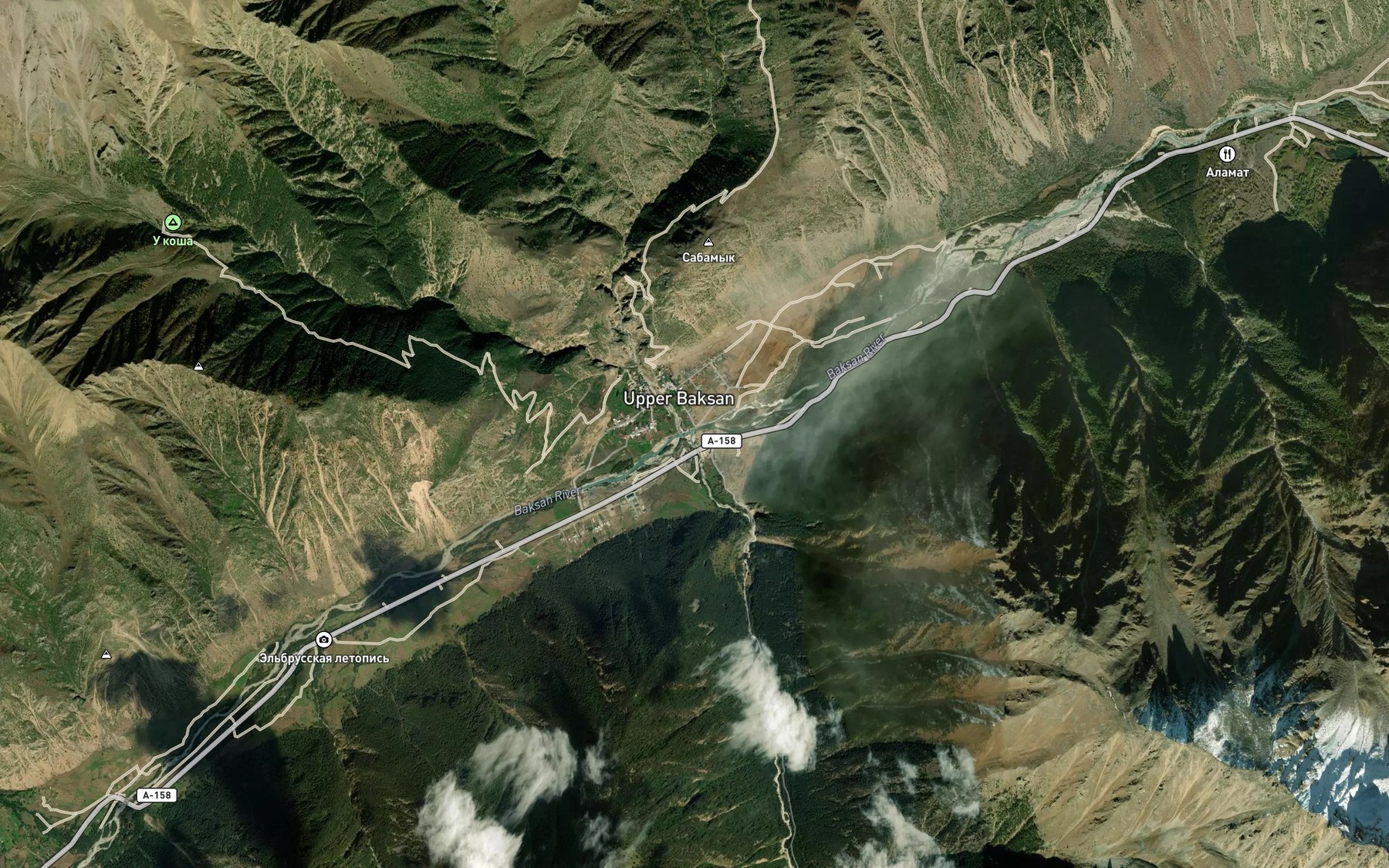 Satellite map of the Adyrsu