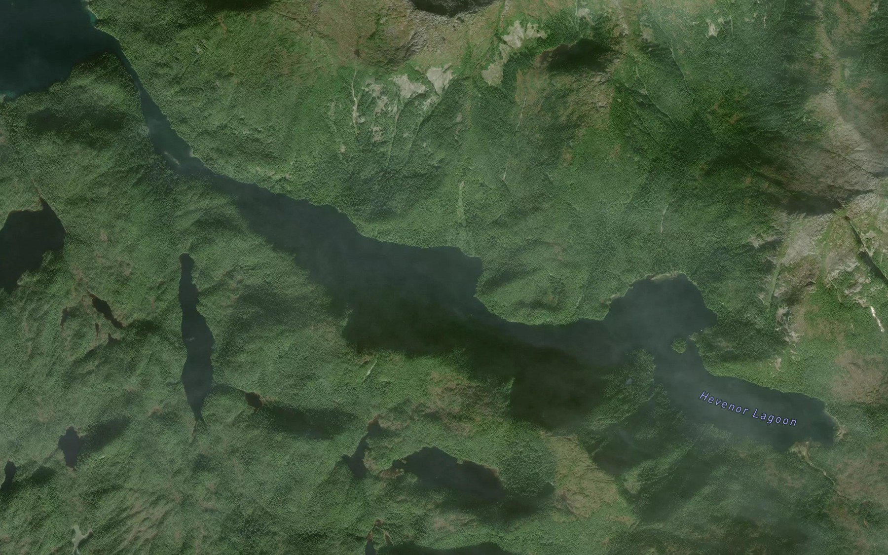Satellite map of the Hevenor Lagoon