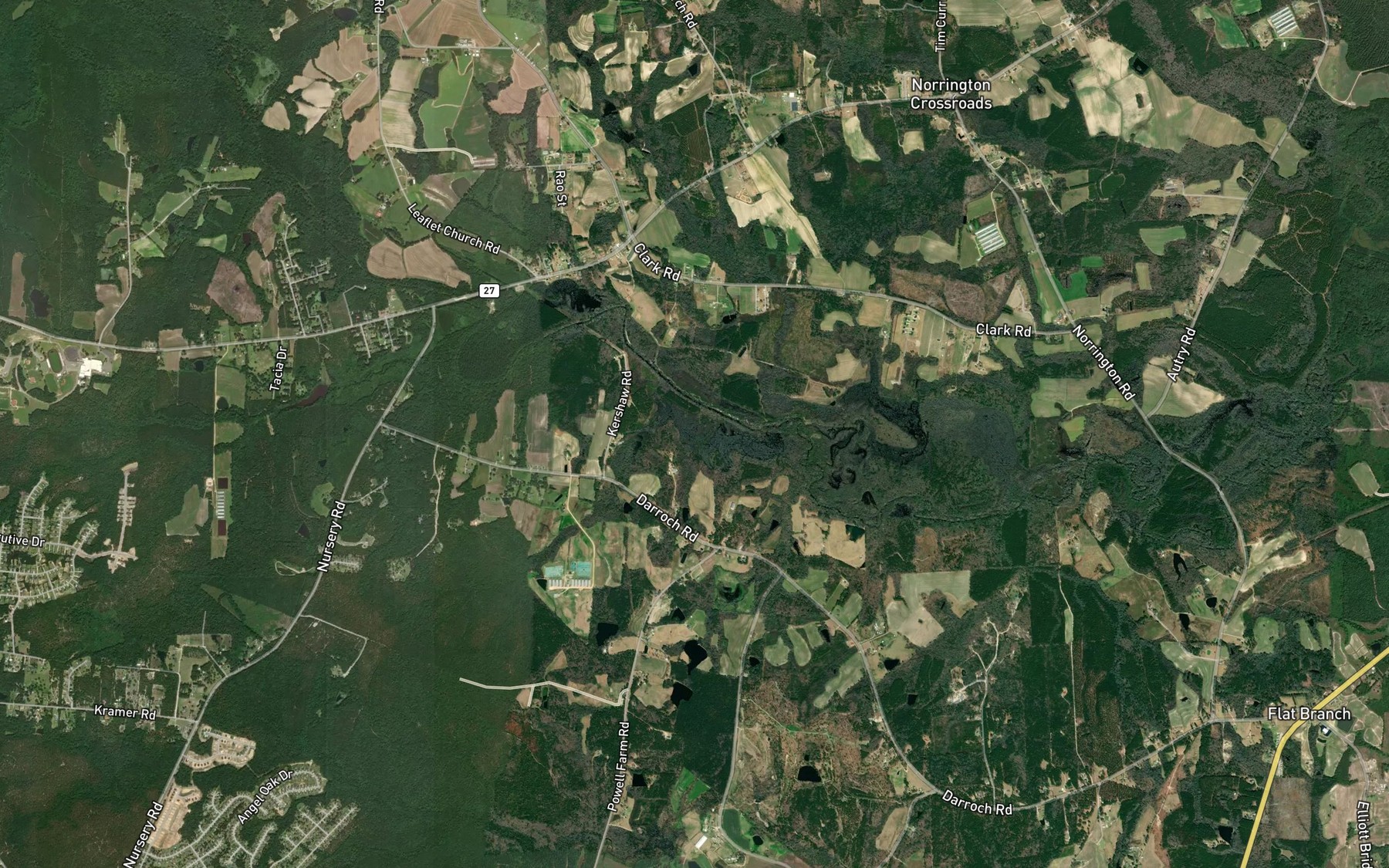 Satellite map of the Little Branch