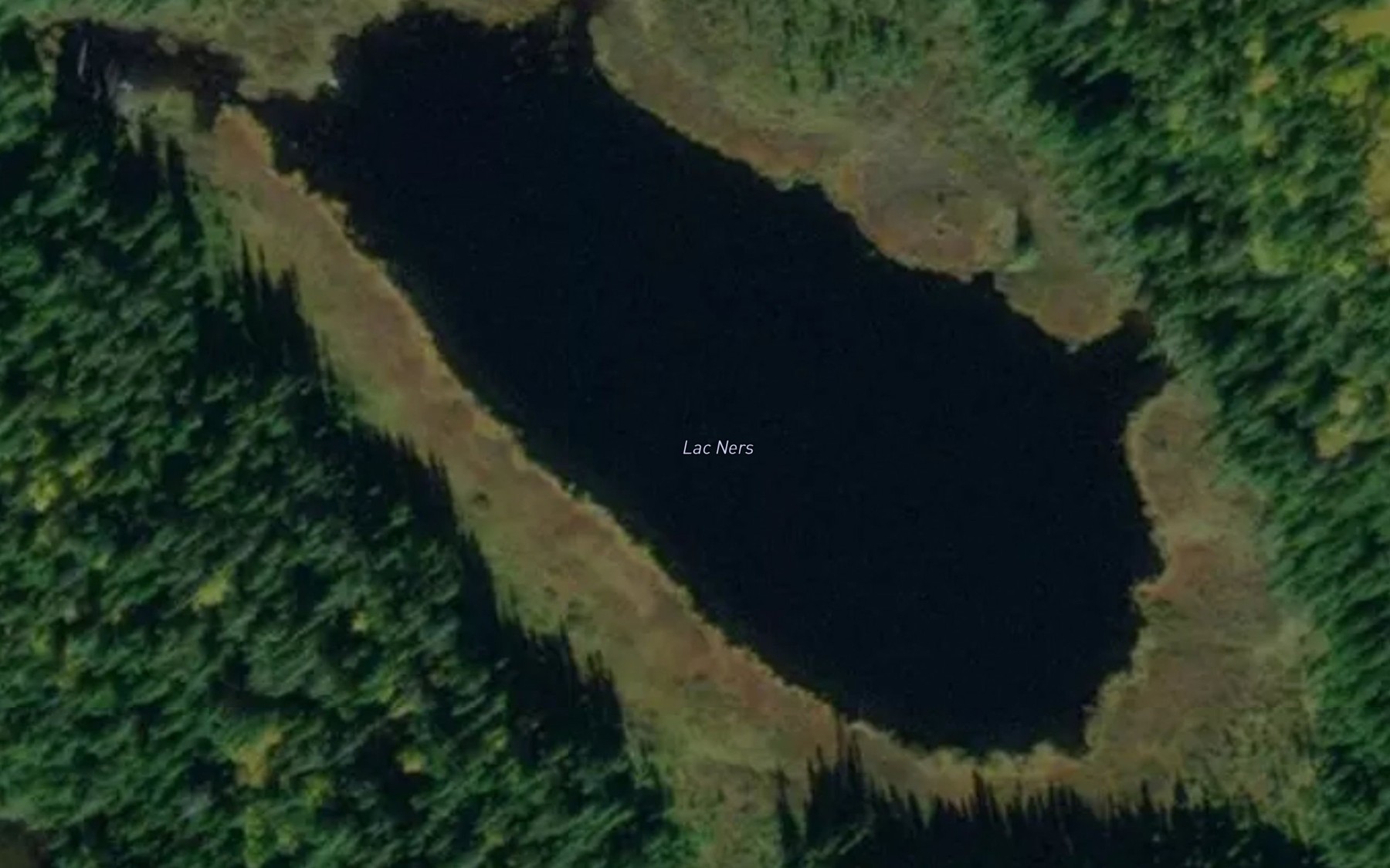 Satellite map of the Lac Ners