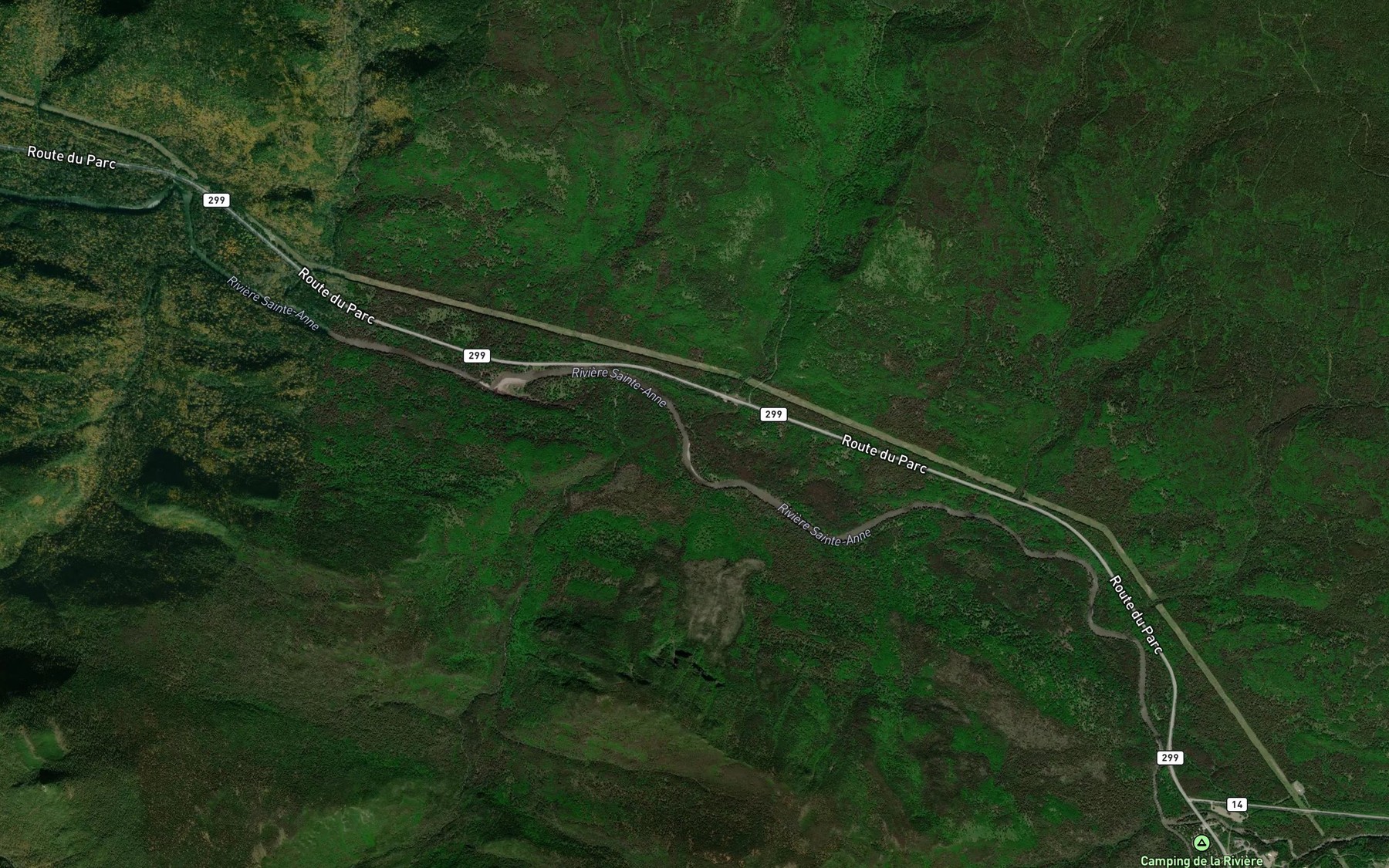 Satellite map of the Ruisseau Rousseau