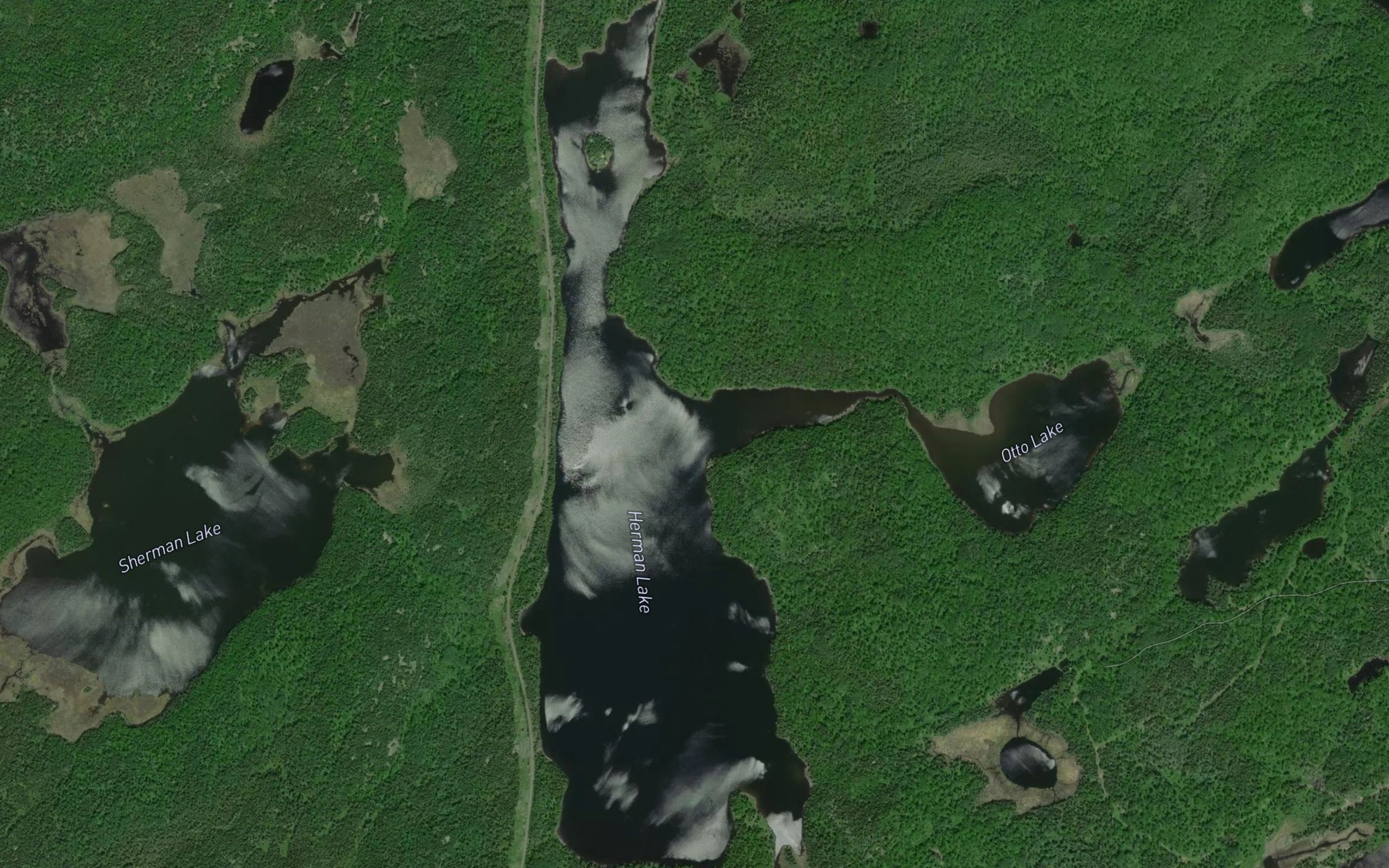 Satellite map of the Herman Lake
